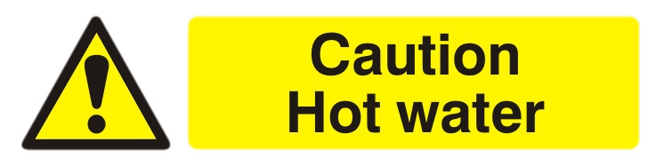 Caution Hot Water icons
