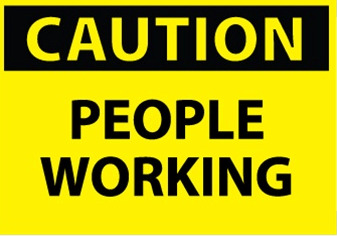 Caution People Working icons