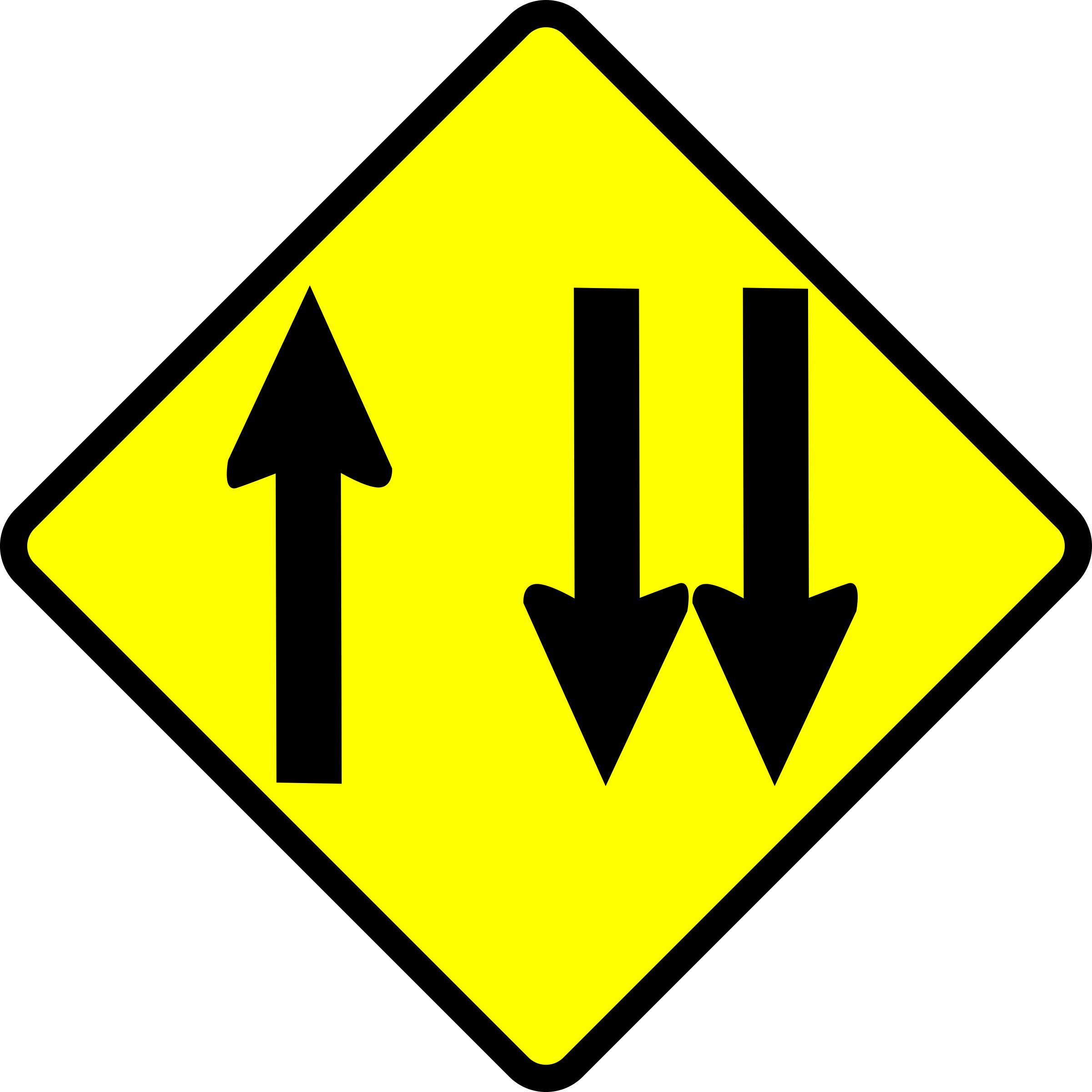 caution-overtaking lane png