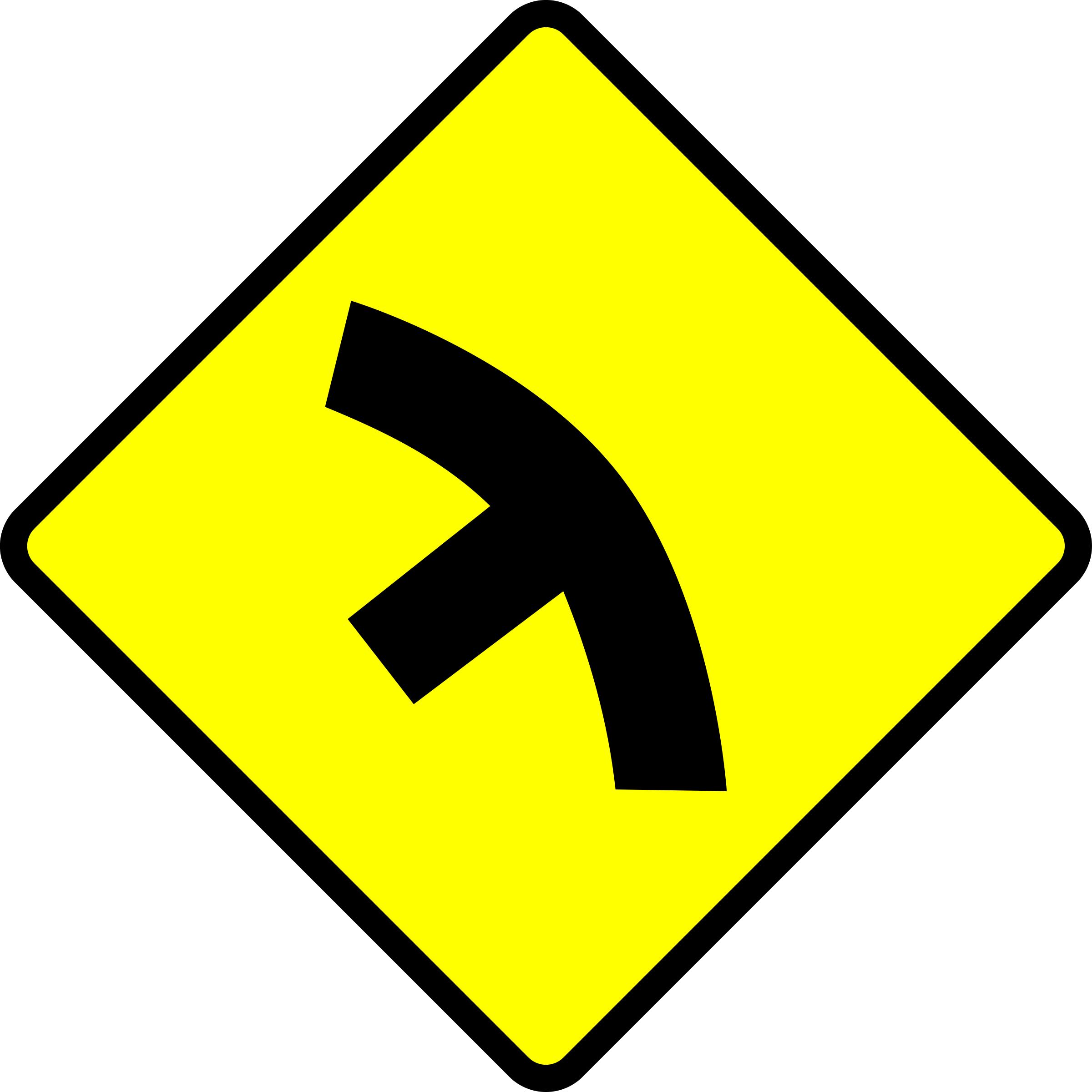 caution-t in curve icons