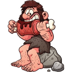 Caveman Eating Meat png icons