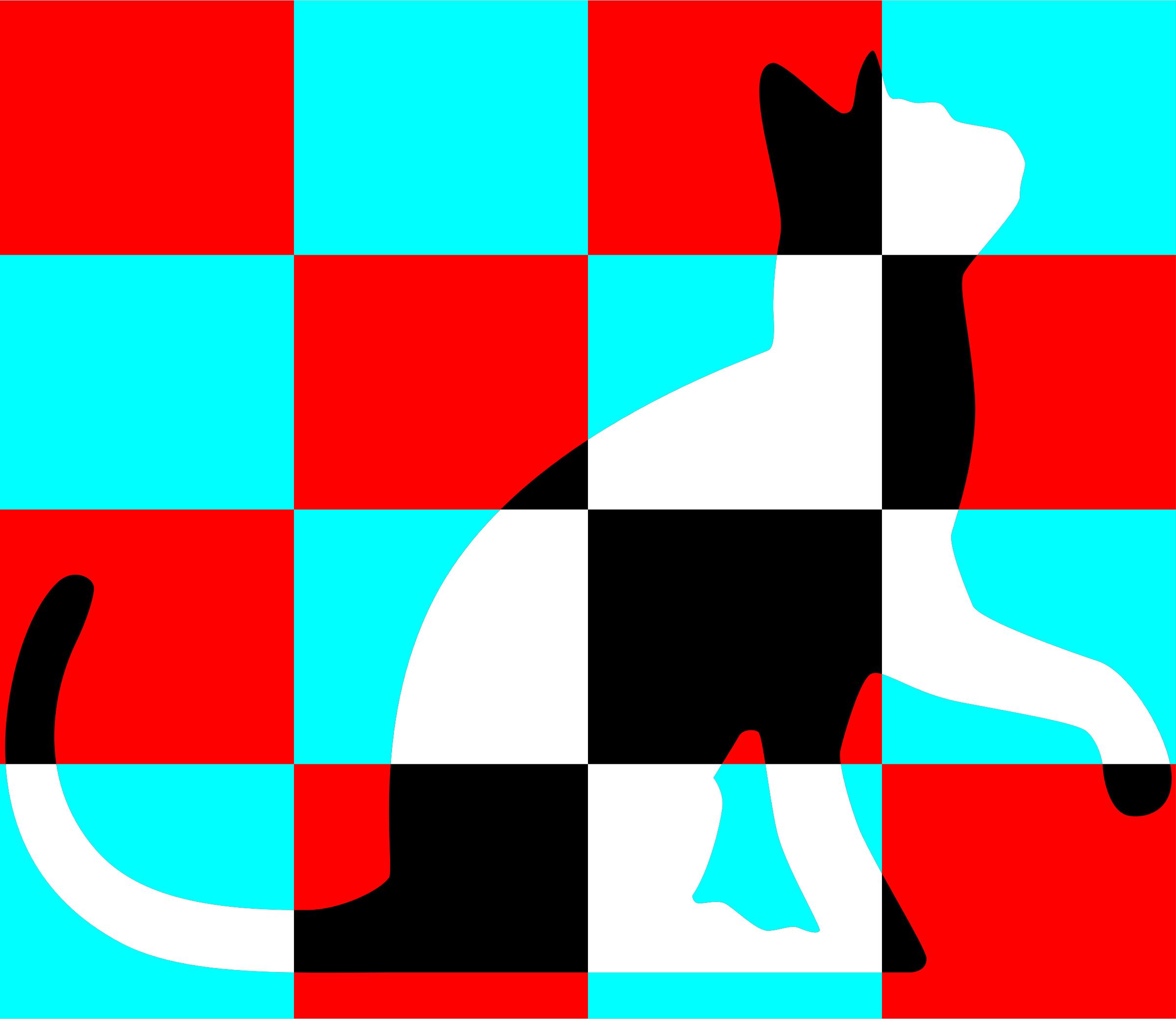 Chequered cat png