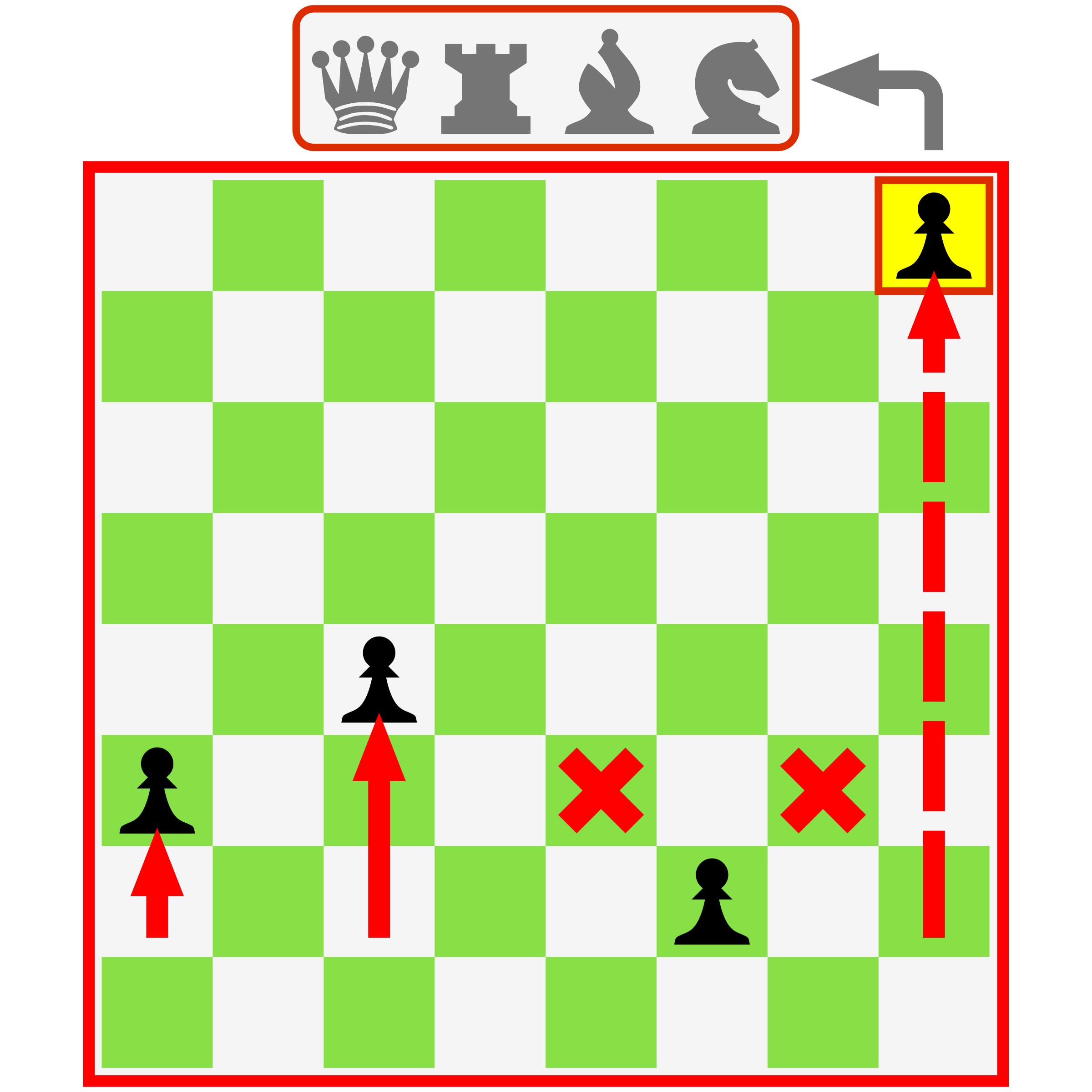 Chess Pawn Movement / Movimiento Pe�n Ajedrez png