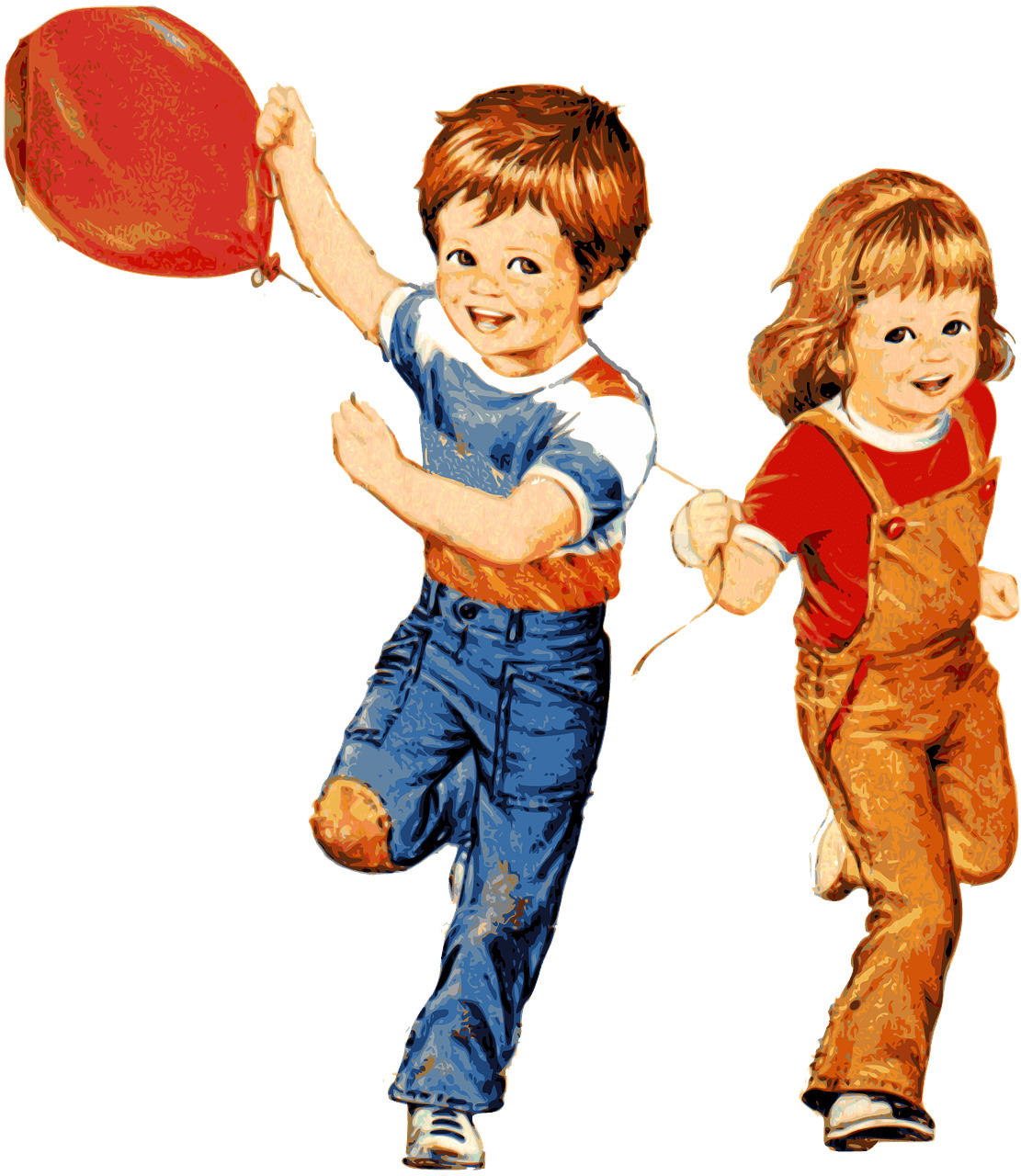 Children Playing With Balloon png