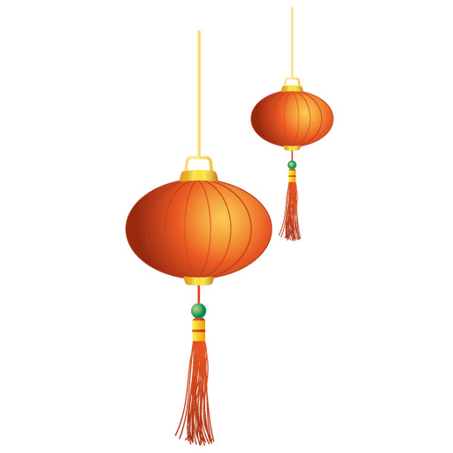 Chinese New Year Pair Of Lanterns icons