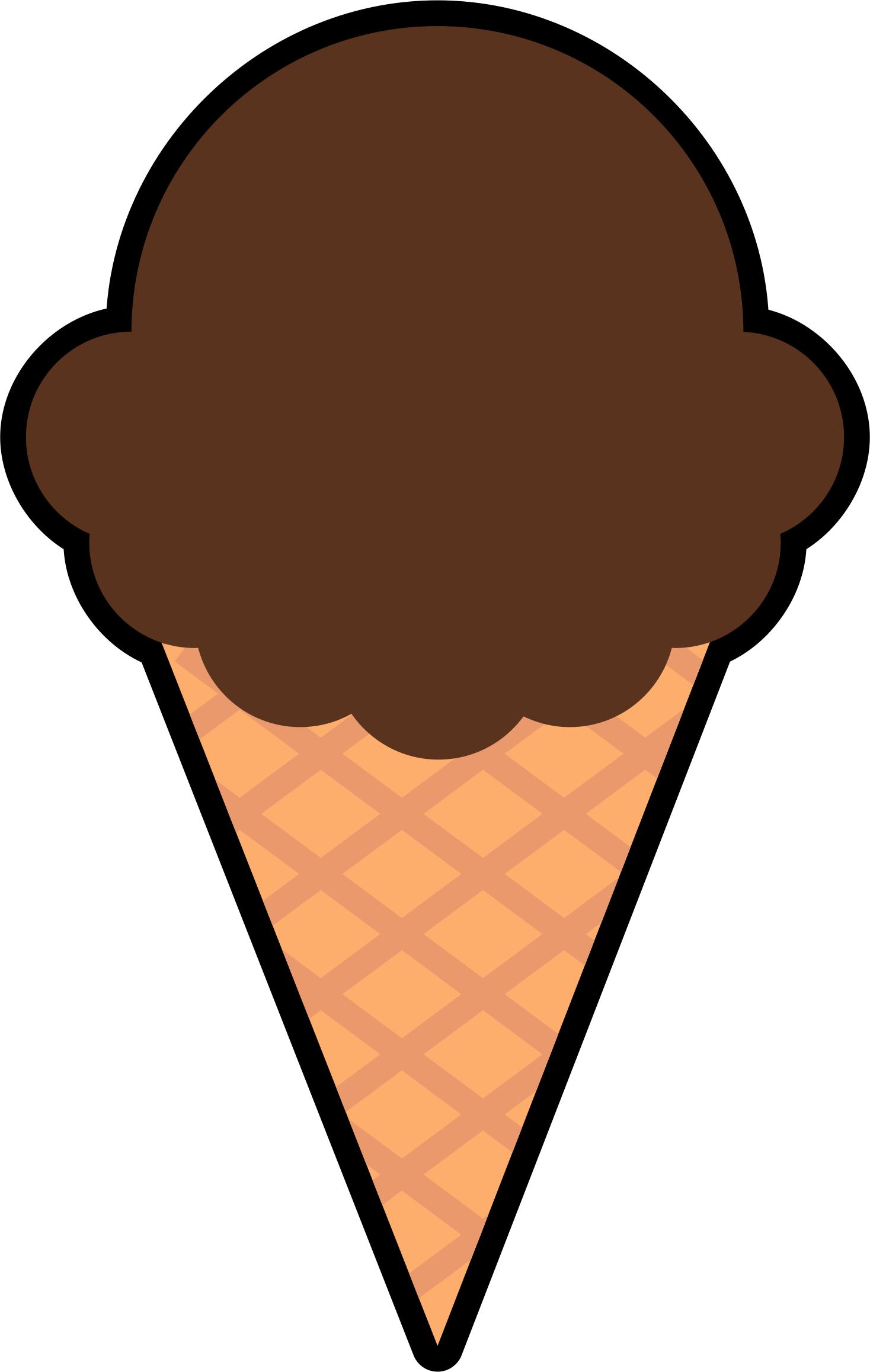Chocolate Ice-Cream Cone Icons PNG - Free PNG and Icons Downloads