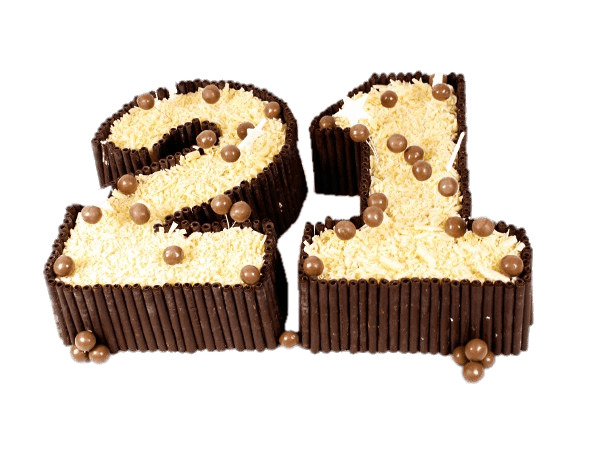 Chocolate Number 21 Cake png icons