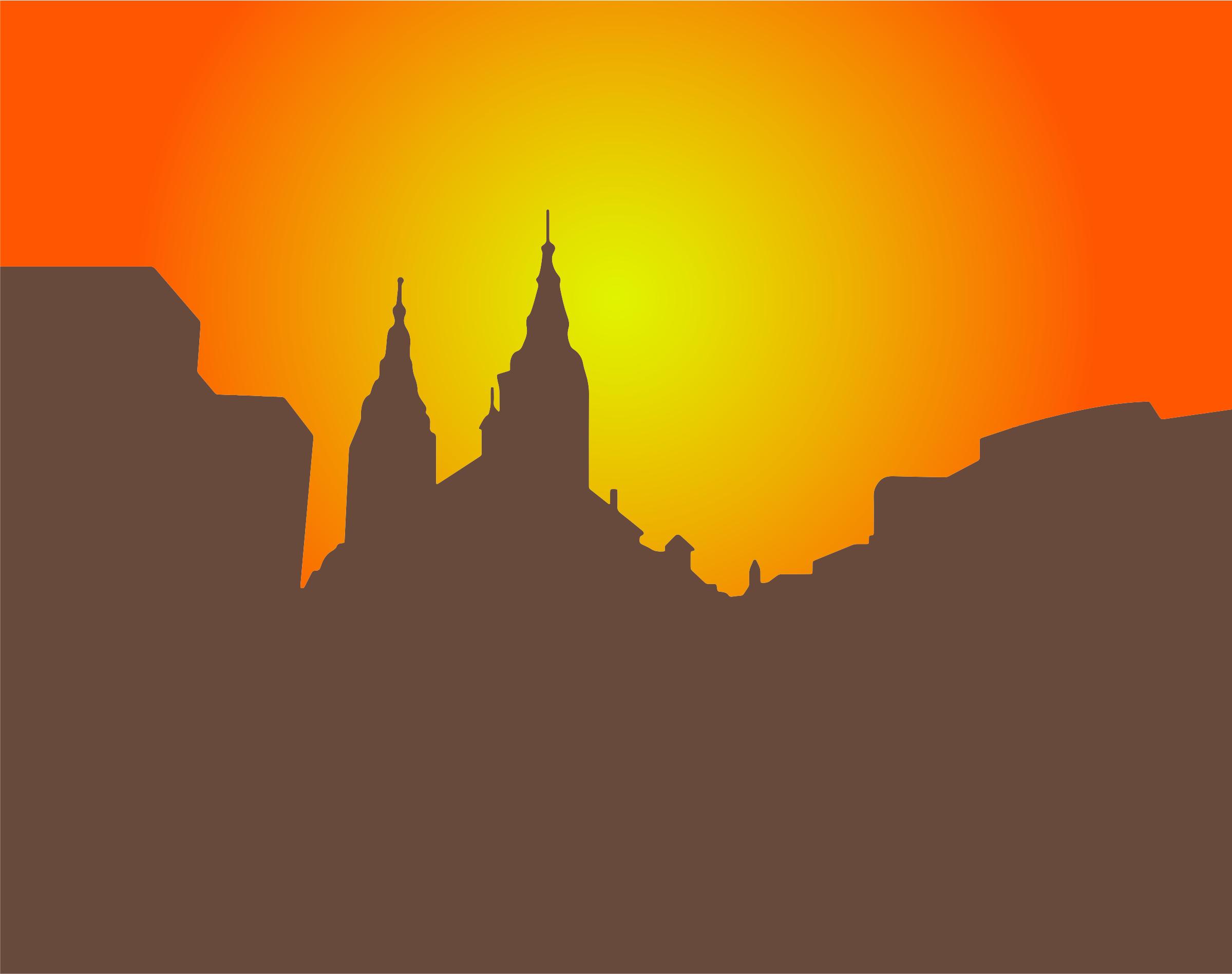 Church Silhouette At Dusk icons