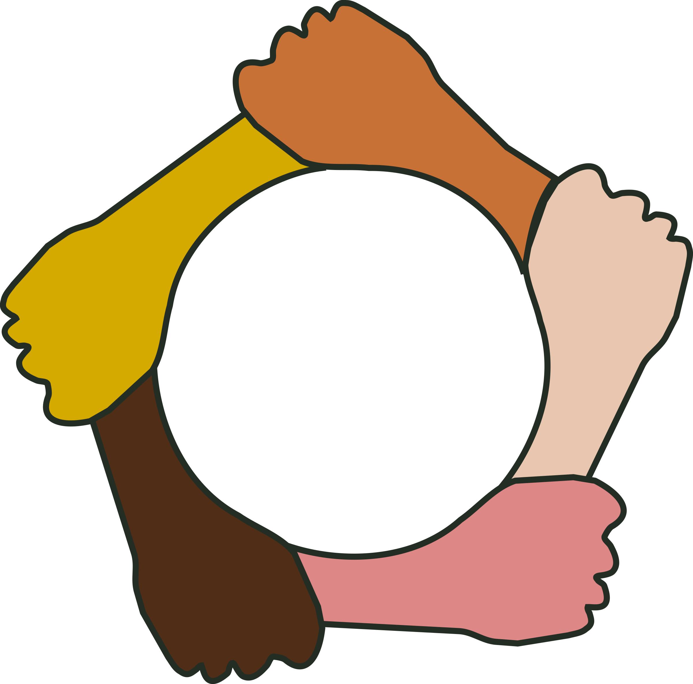 circle of hands png