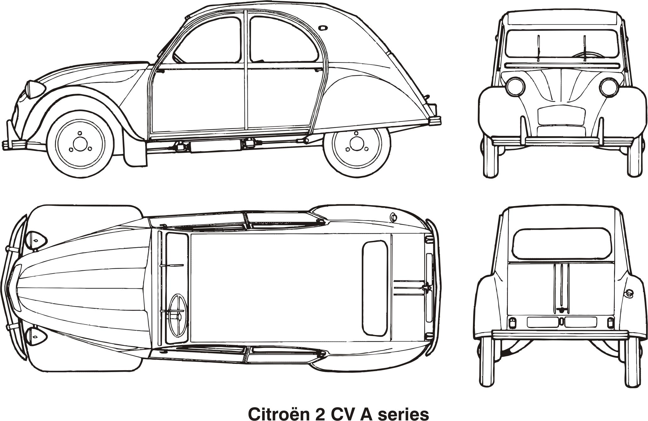 Citroen 2CV A series, year 1960 png
