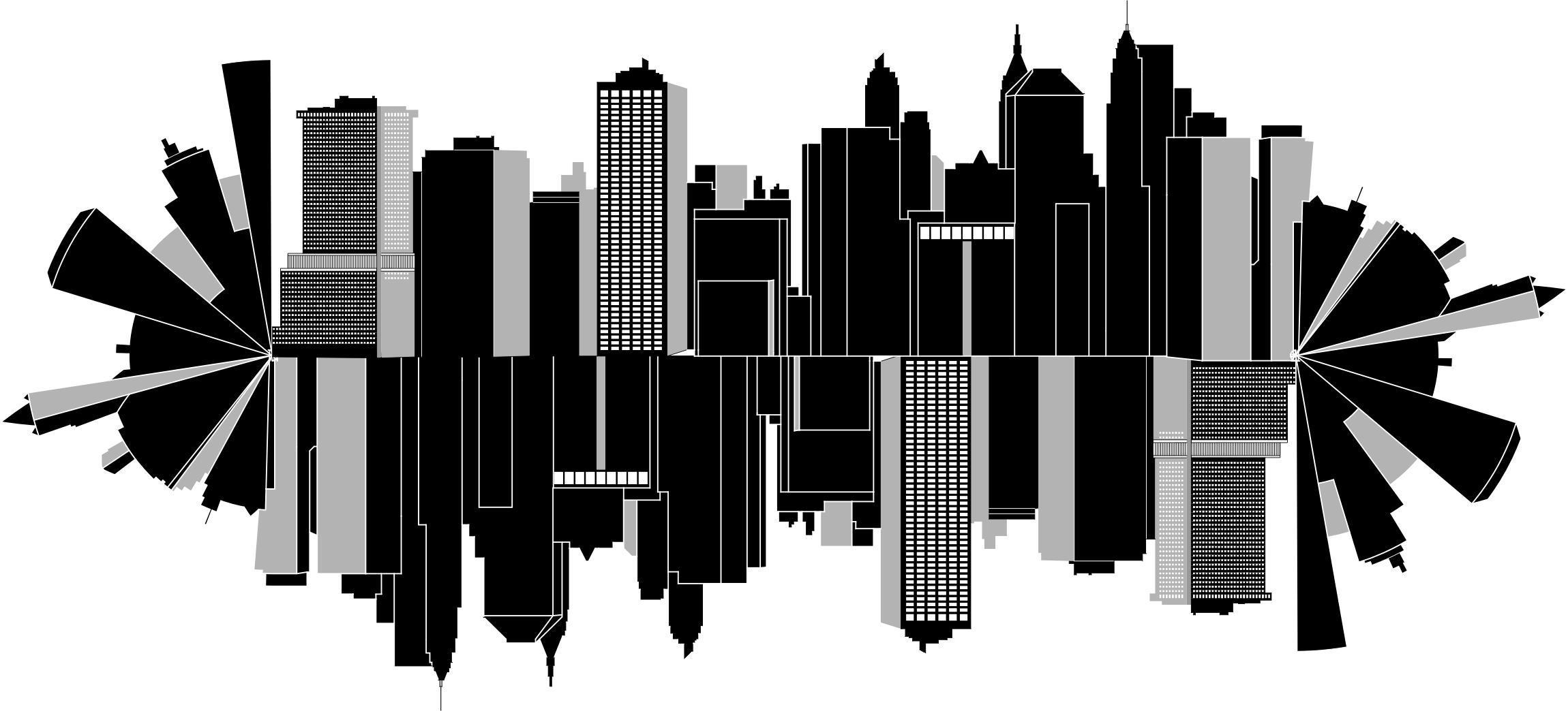 Cityscape Skyline Elliptical icons