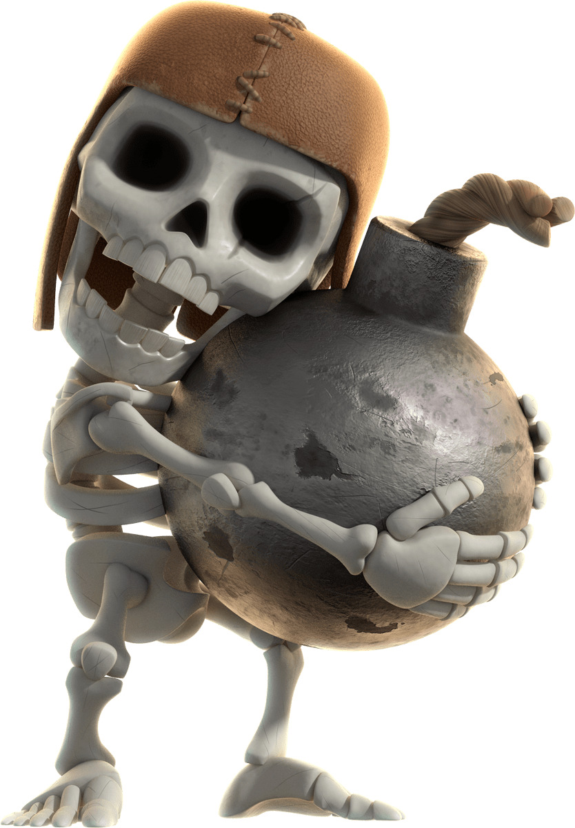 Clash Of Clans Skeleton Holding Bomb png icons