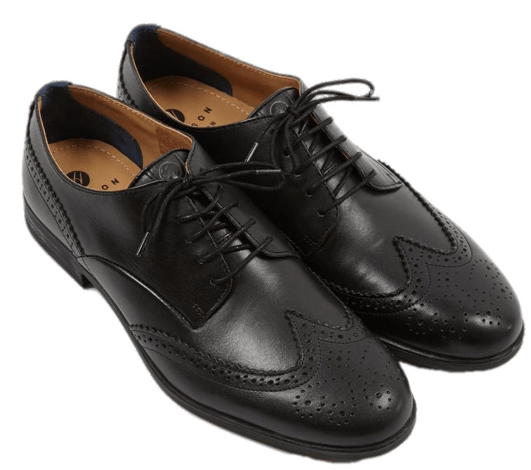 Classic Pair Of Black Brogue Shoes PNG icons