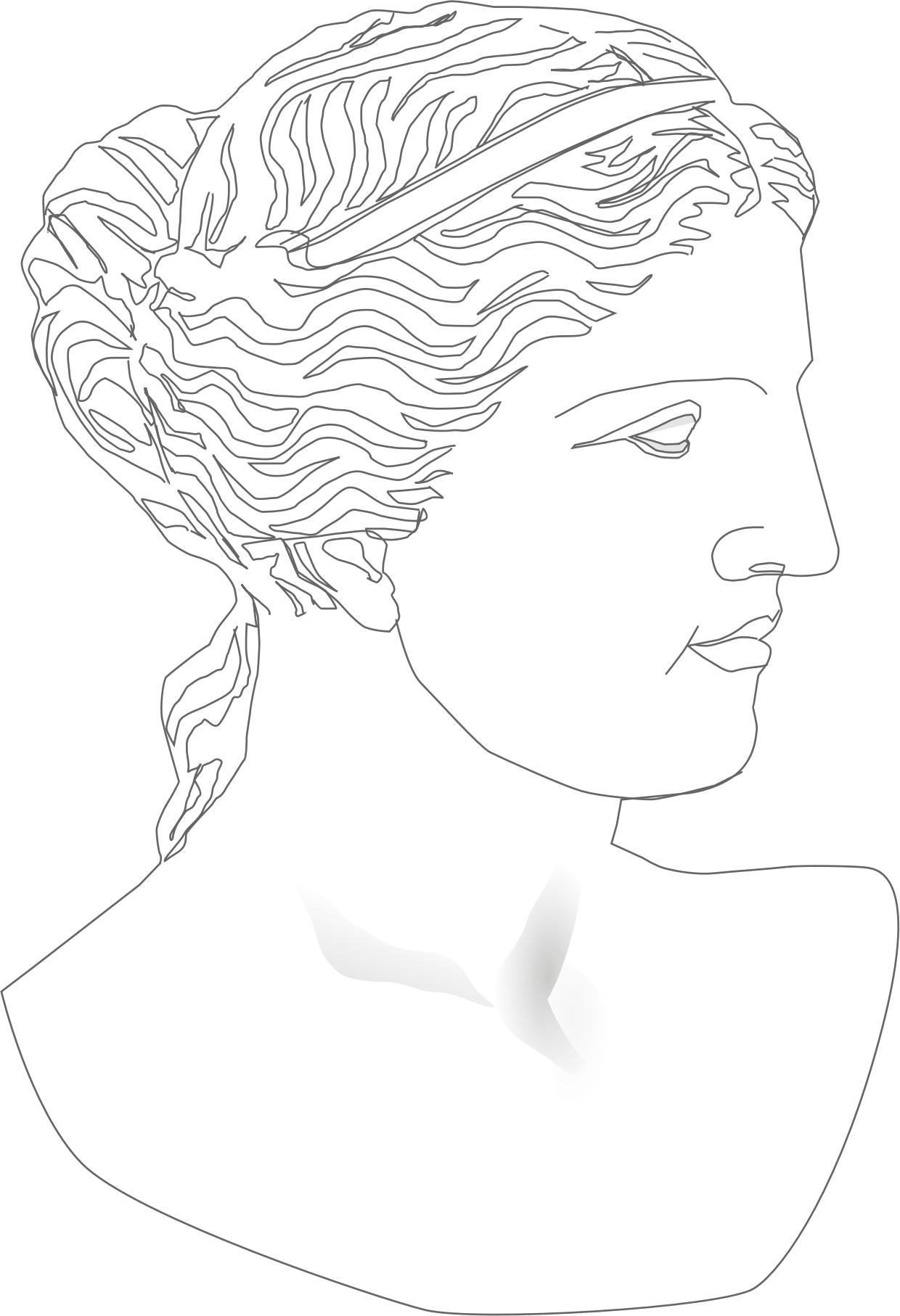 Classical Woman Outline png