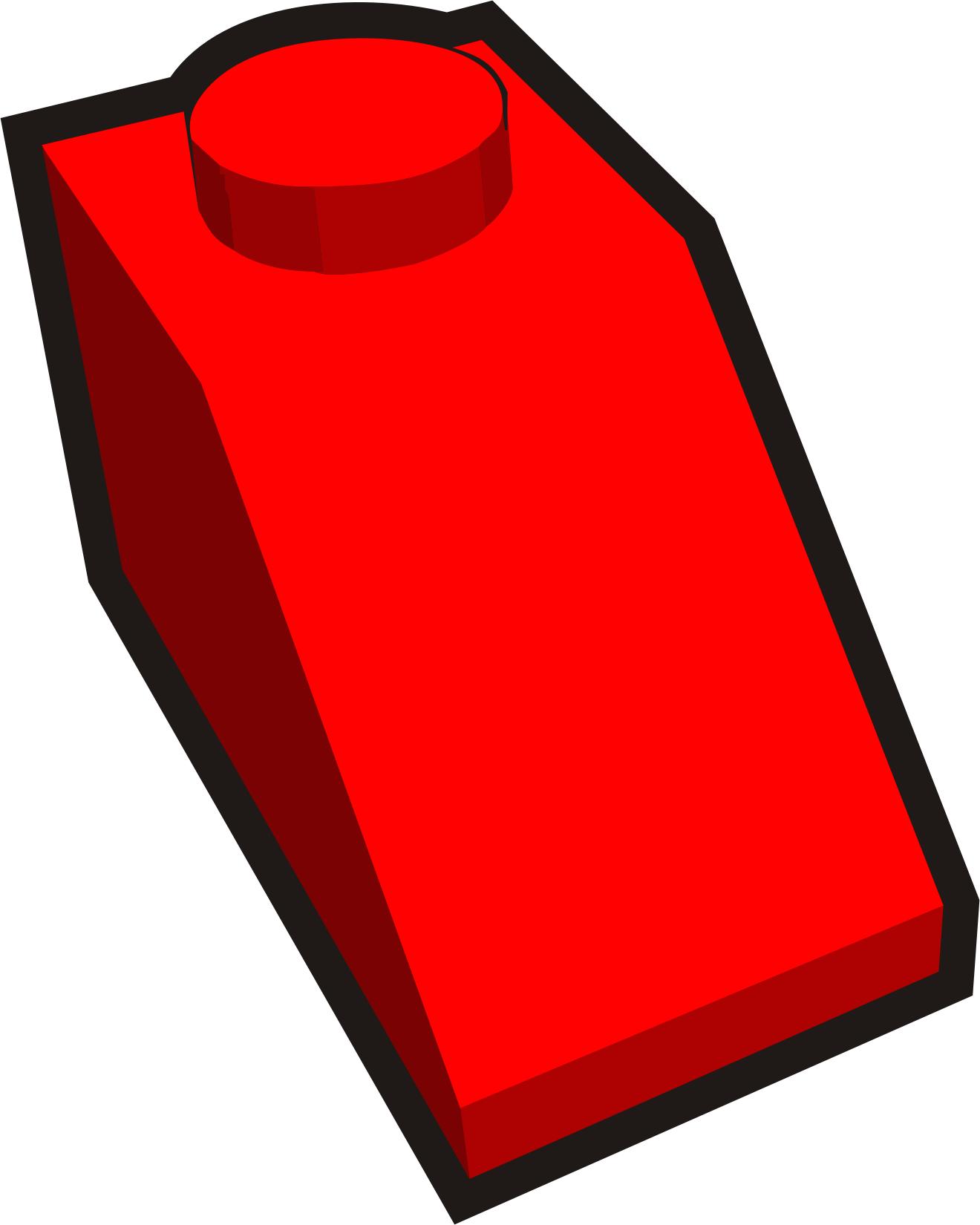 Clip is a Brick - 2x1 slope png
