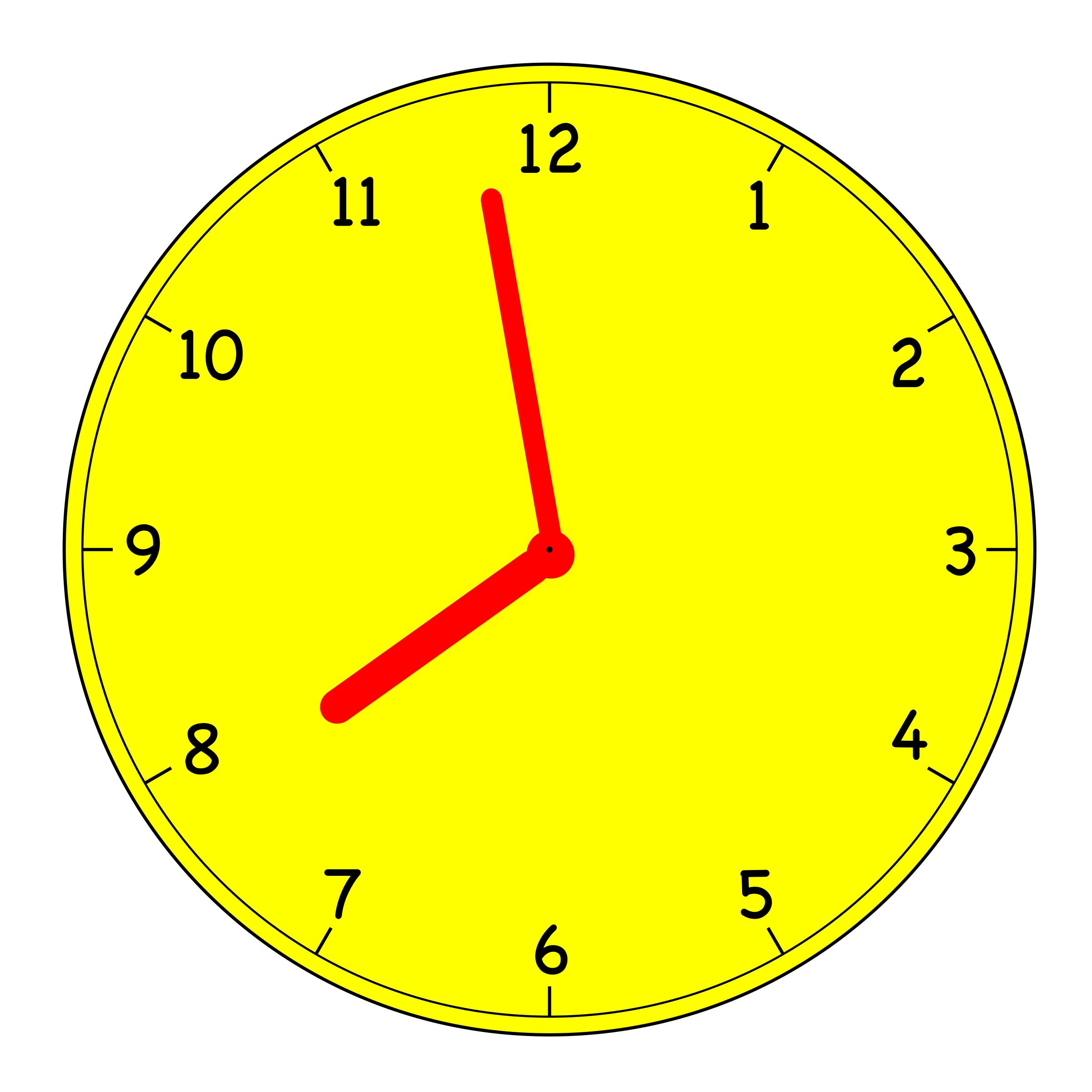 Clock just before 8 png