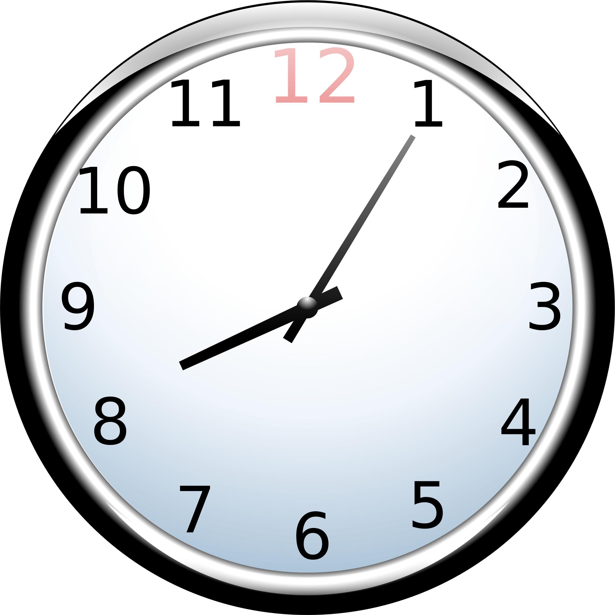 clock with numbers png