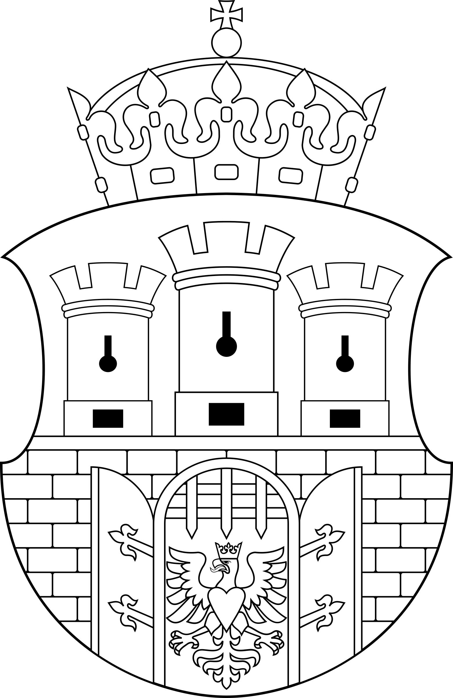 Coat of Arms of Cracow - lineart PNG icons