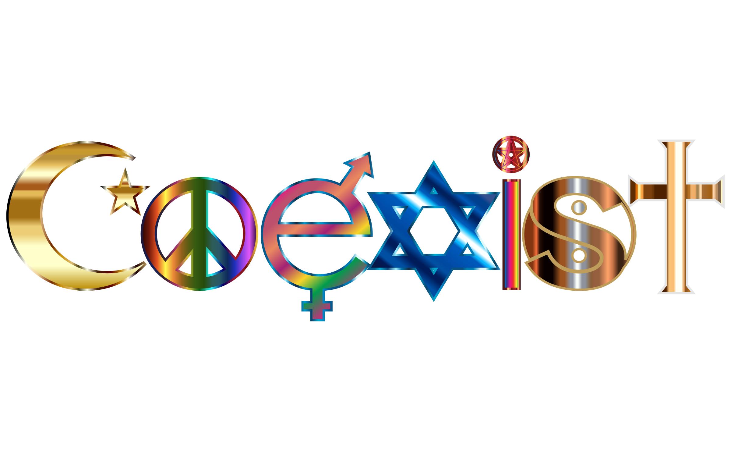 COEXIST Ornate With Stroke png