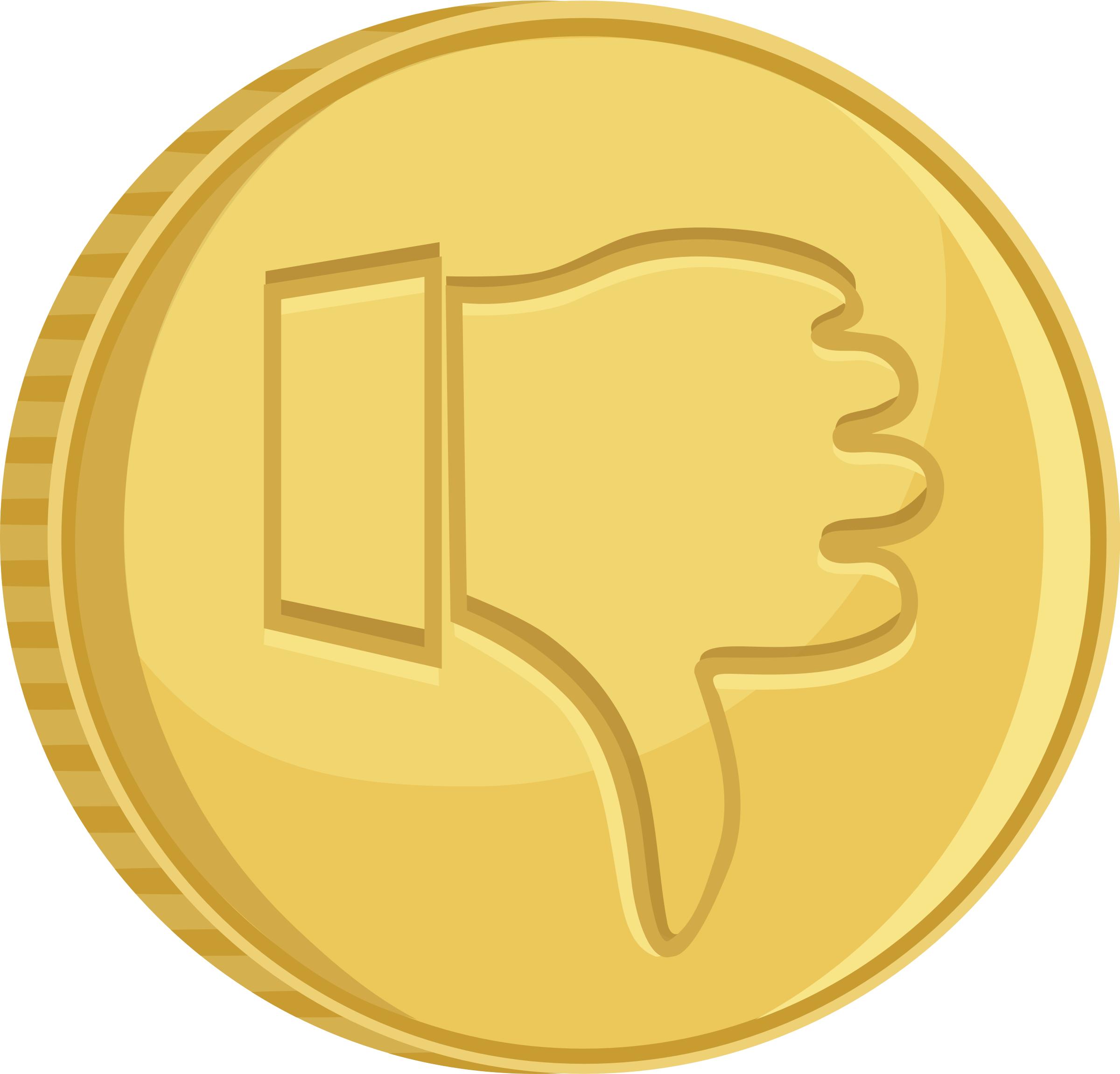Coin thumbs down icons