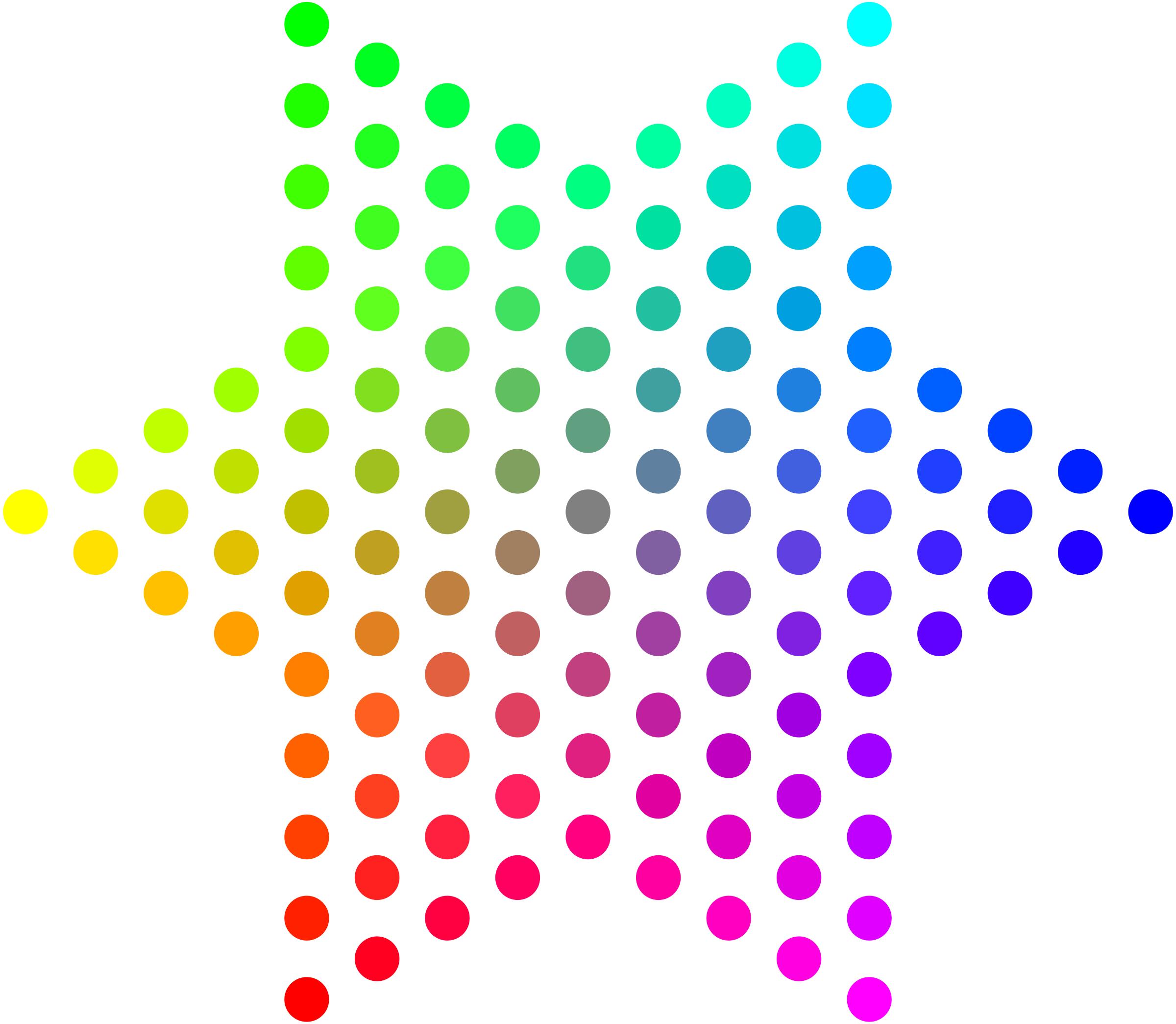 Color Dots Hexagram png