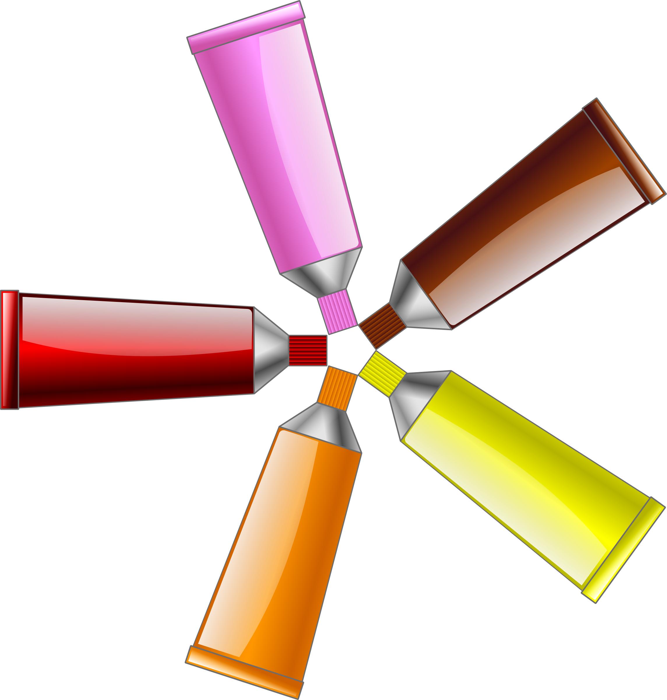 Color tube Red Yellow Brown Orange Pink png