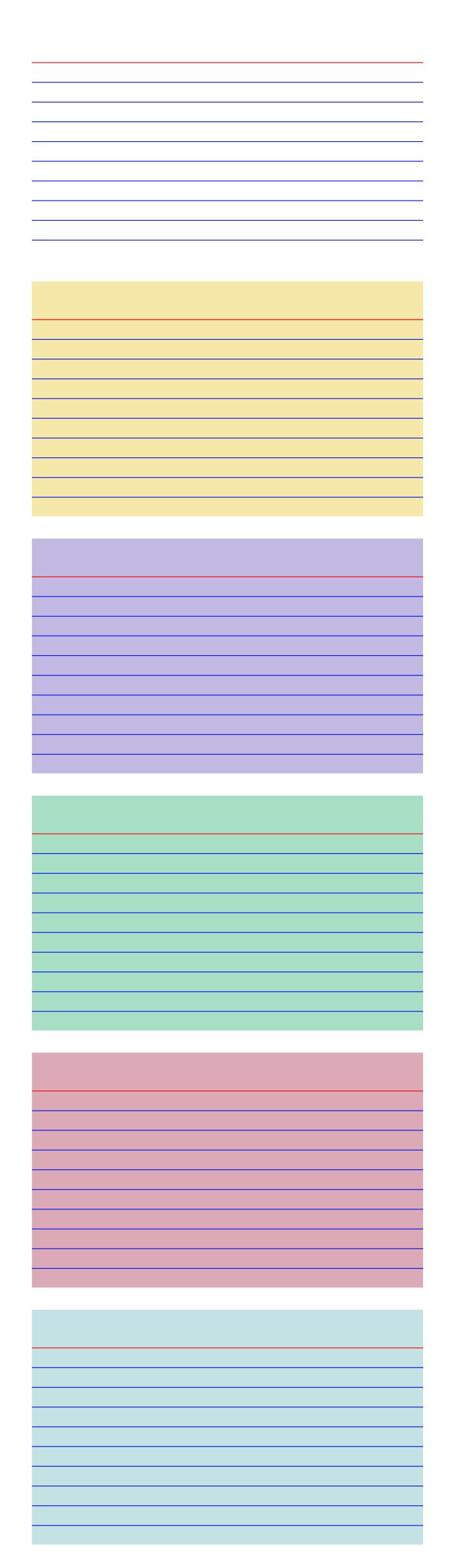 Colored and white index cards png