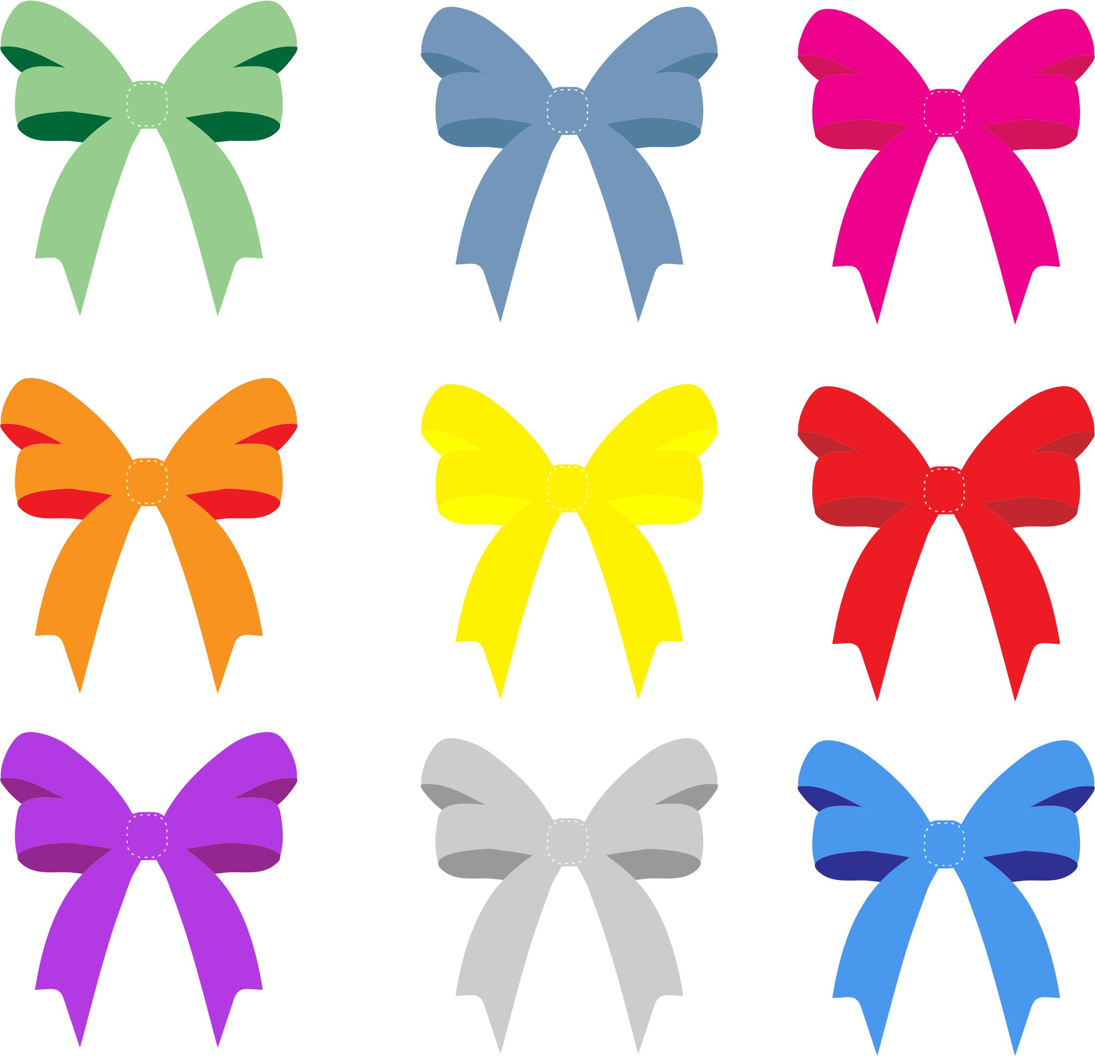Colorful Bows And Ribbons png