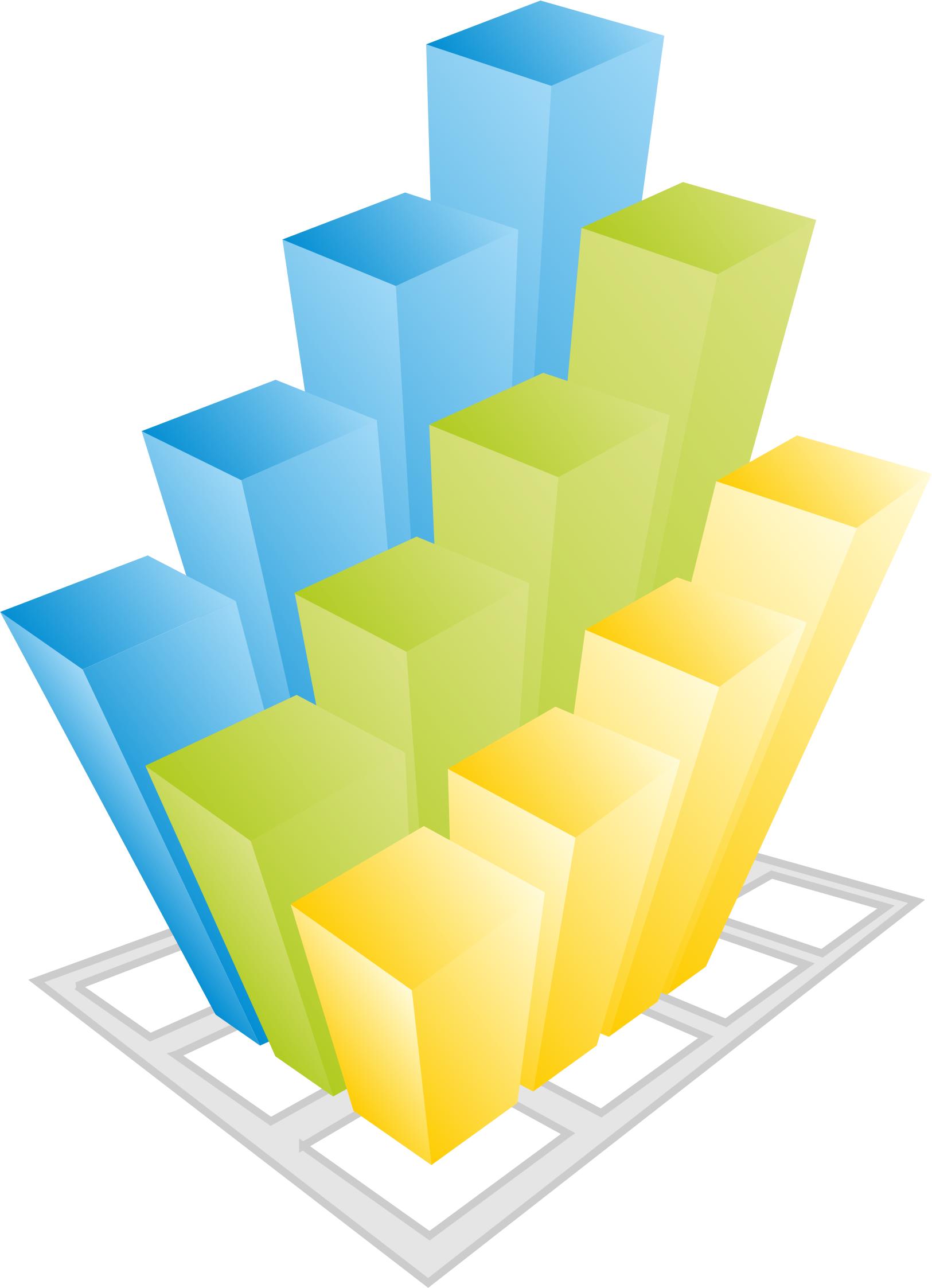 Colorful business 3d Graph png