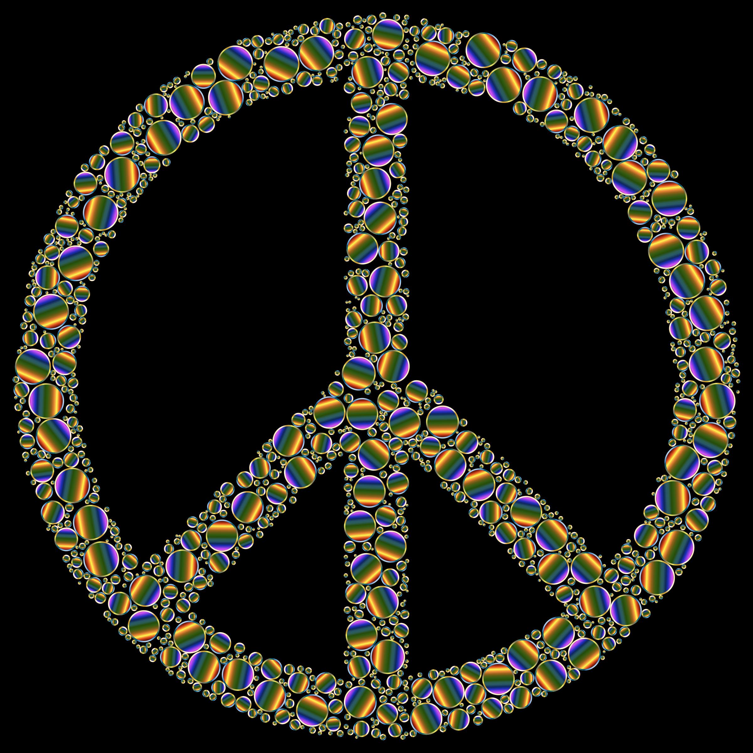 Colorful Circles Peace Sign 17 png