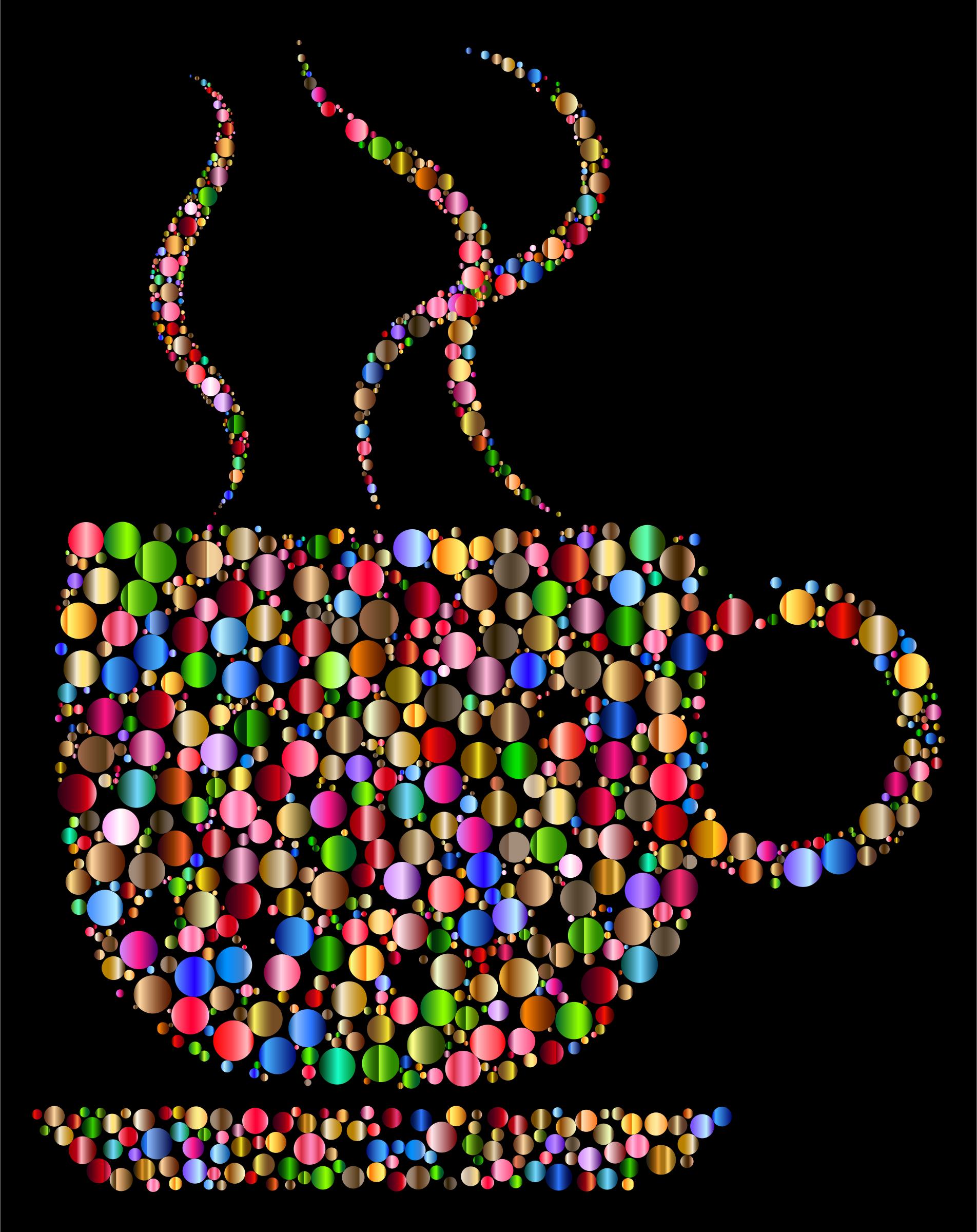 Colorful Coffee Circles 3 With Black Background png