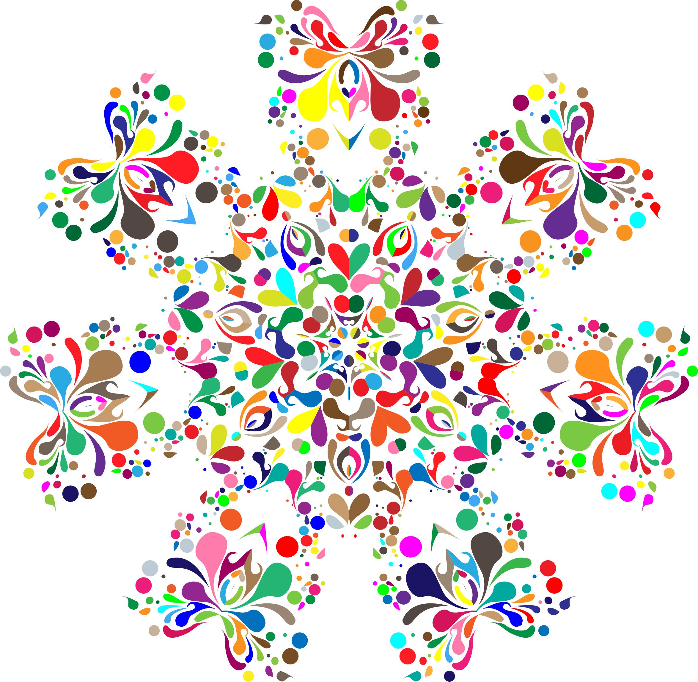 Colorful Floral Spatter png
