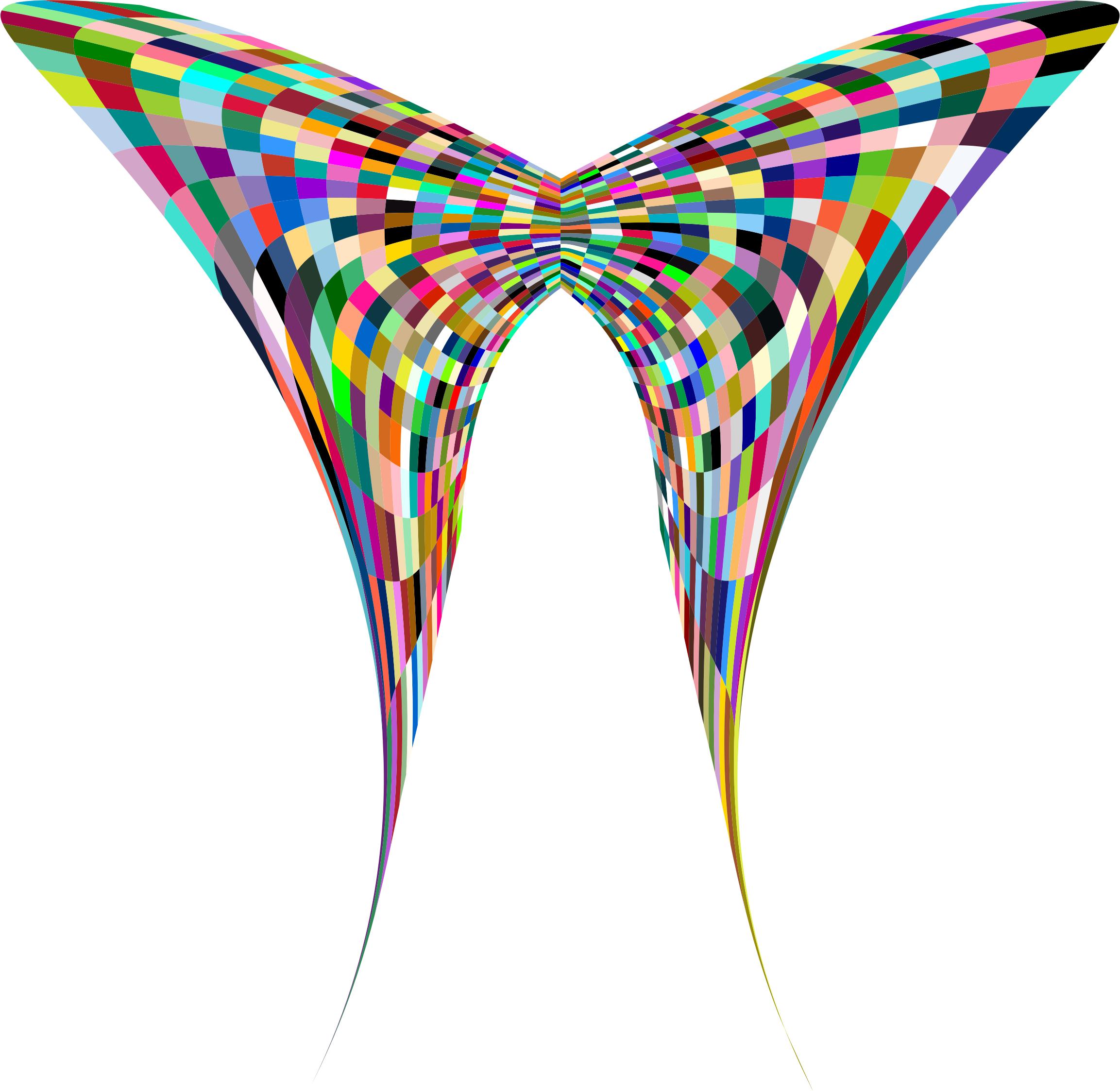 Colorful Geometric Butterfly 4 png