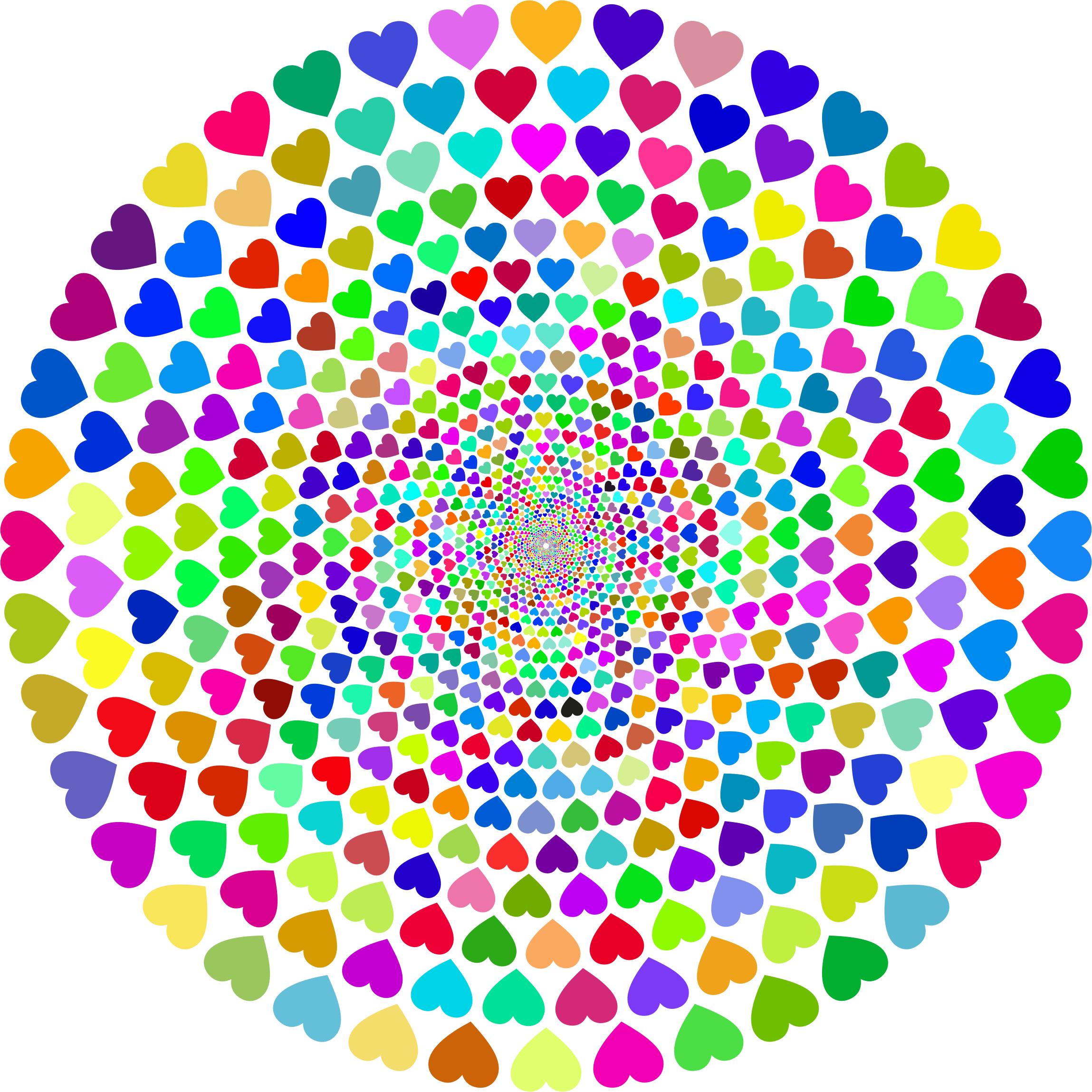Colorful Hearts Vortex png