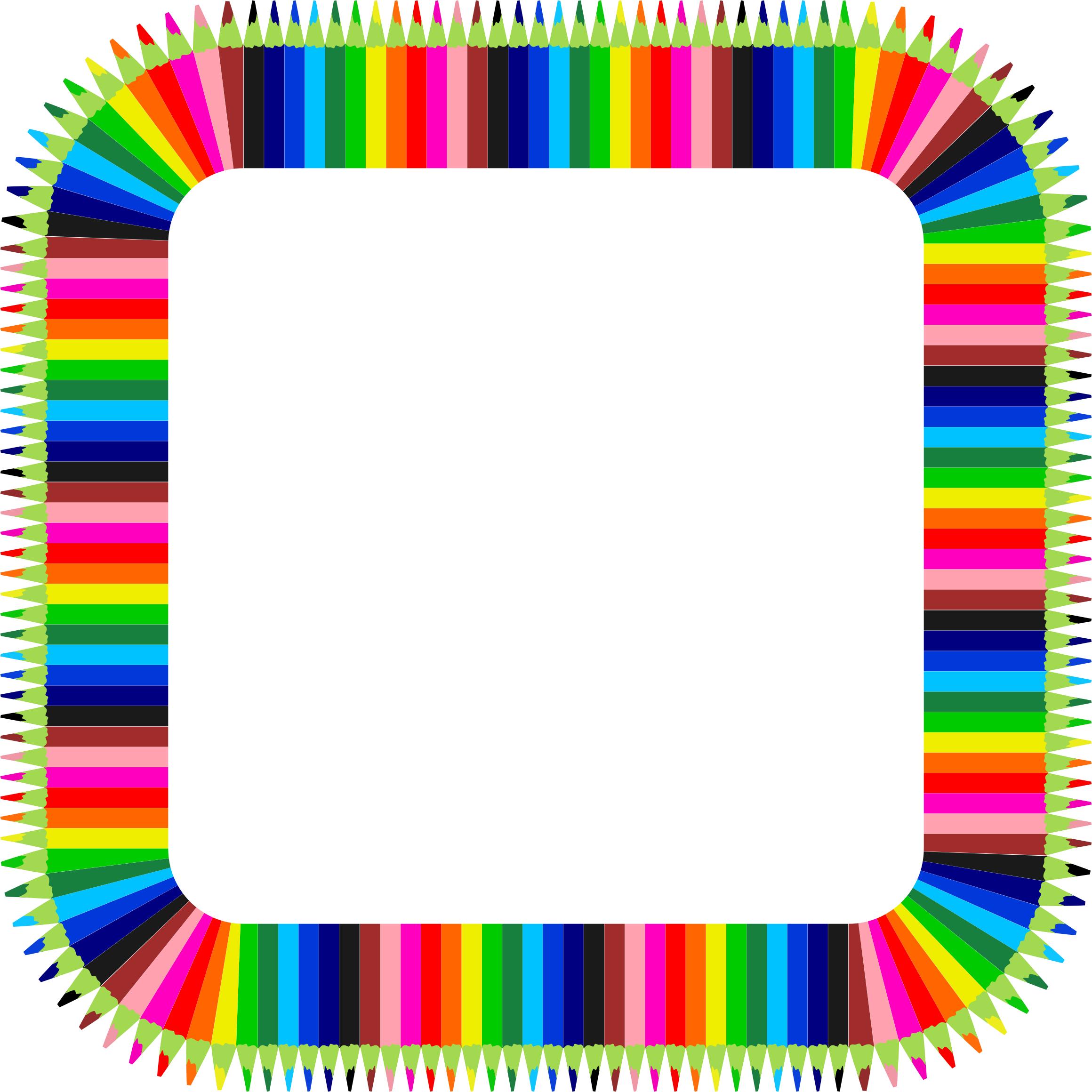 Colorful Pencils Frame icons