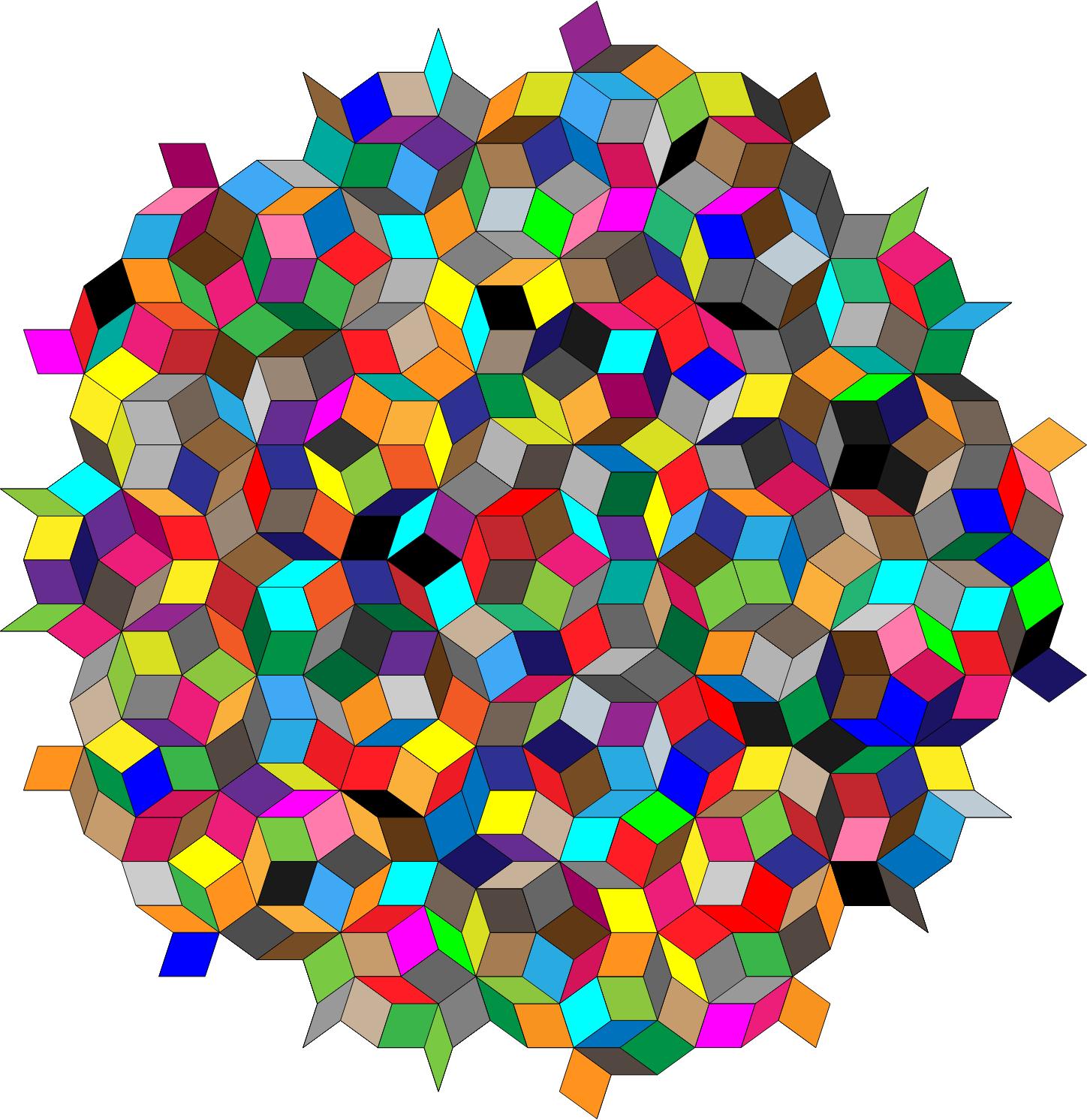 Colorful Penrose Tiles  png