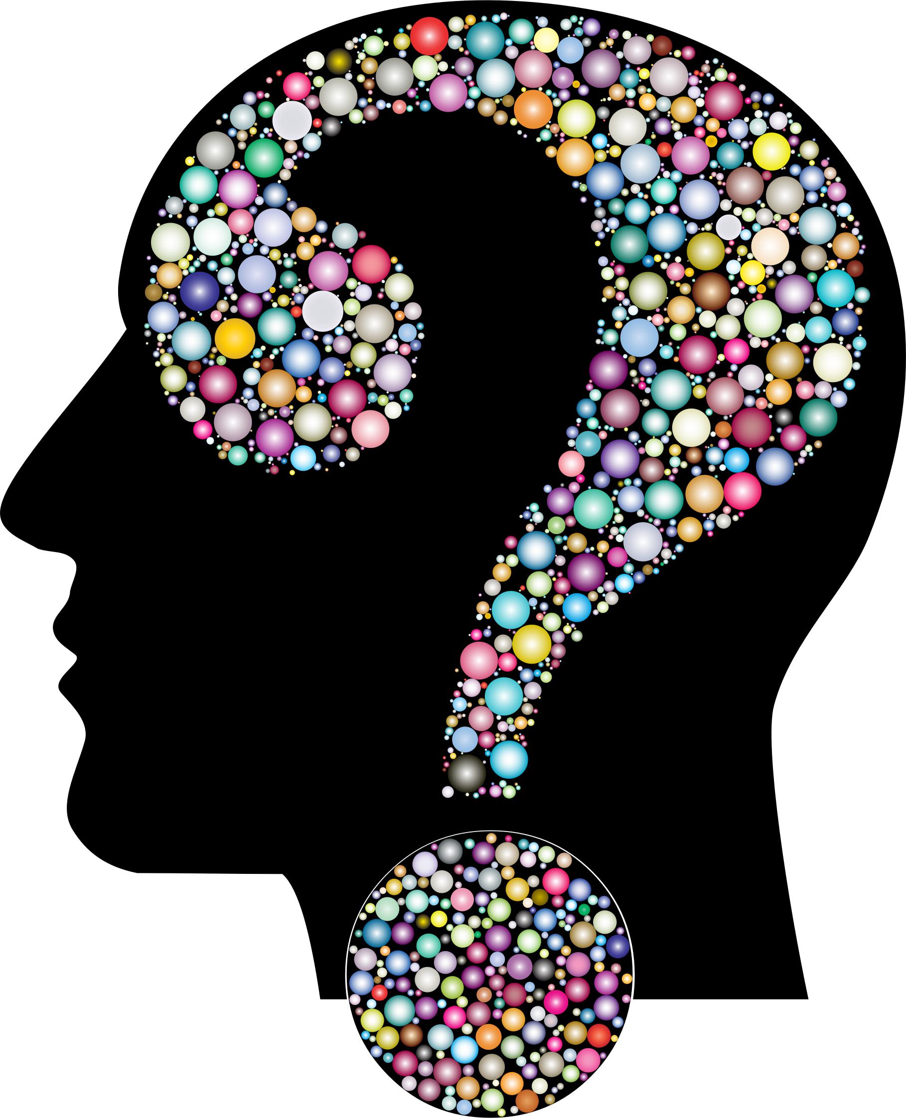 Colorful Question Head Circles png