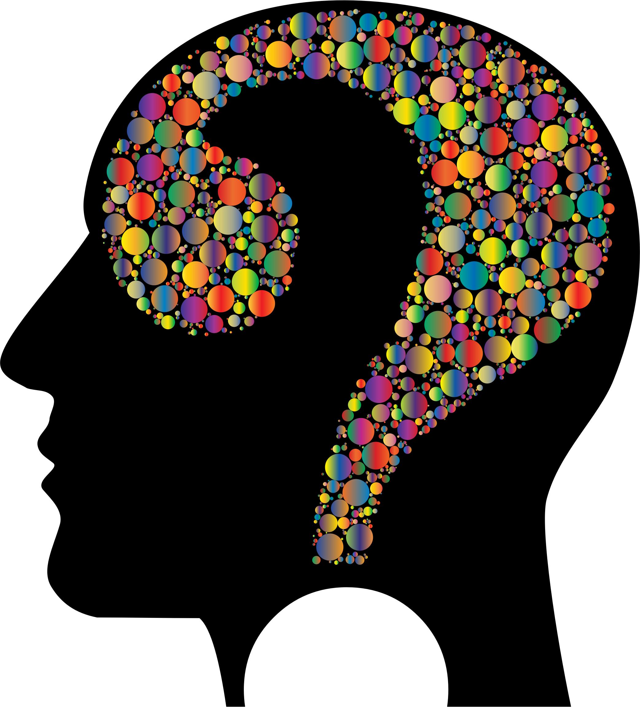 Colorful Question Head Circles 5 png