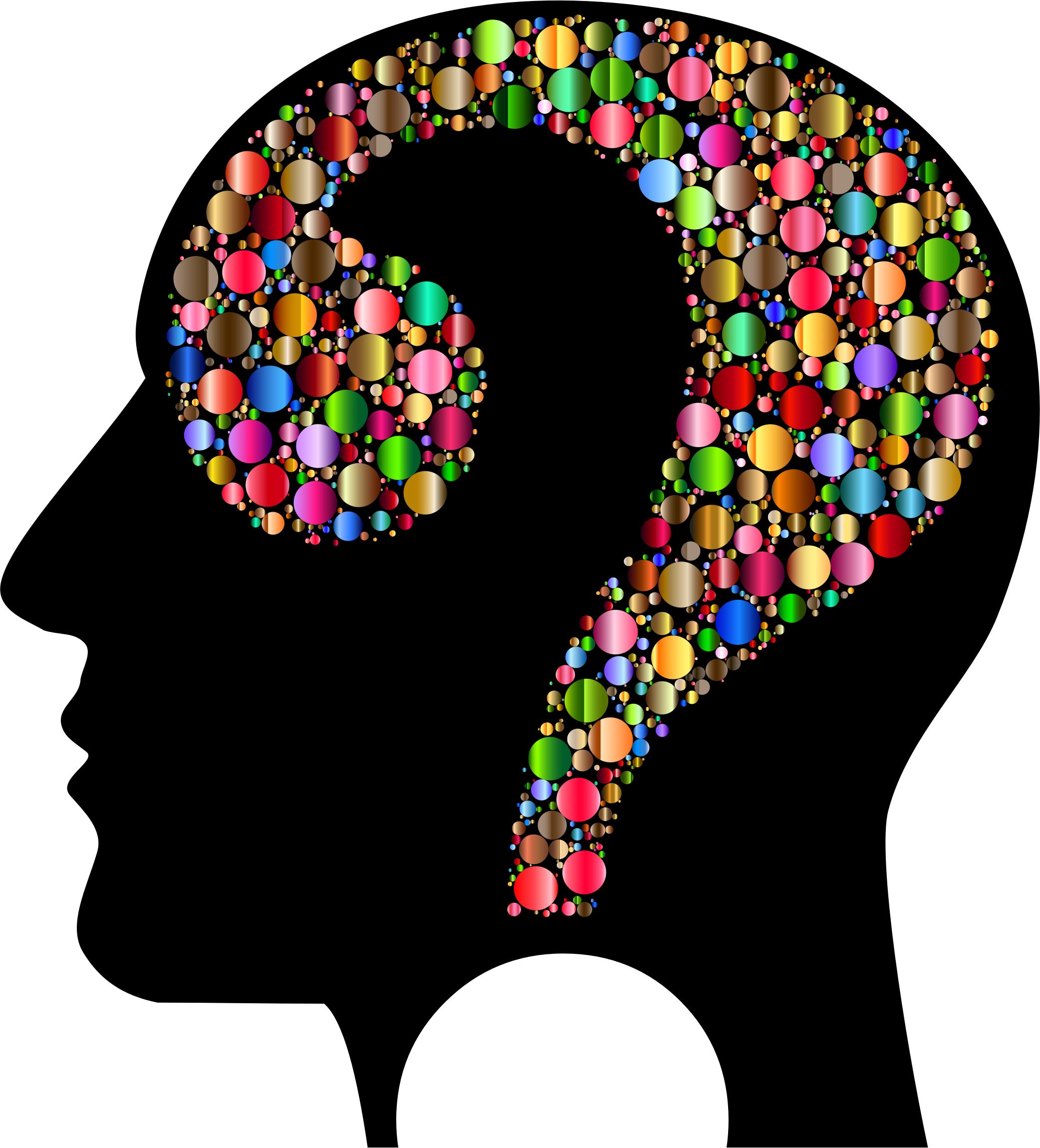 Colorful Question Head Circles 7 png