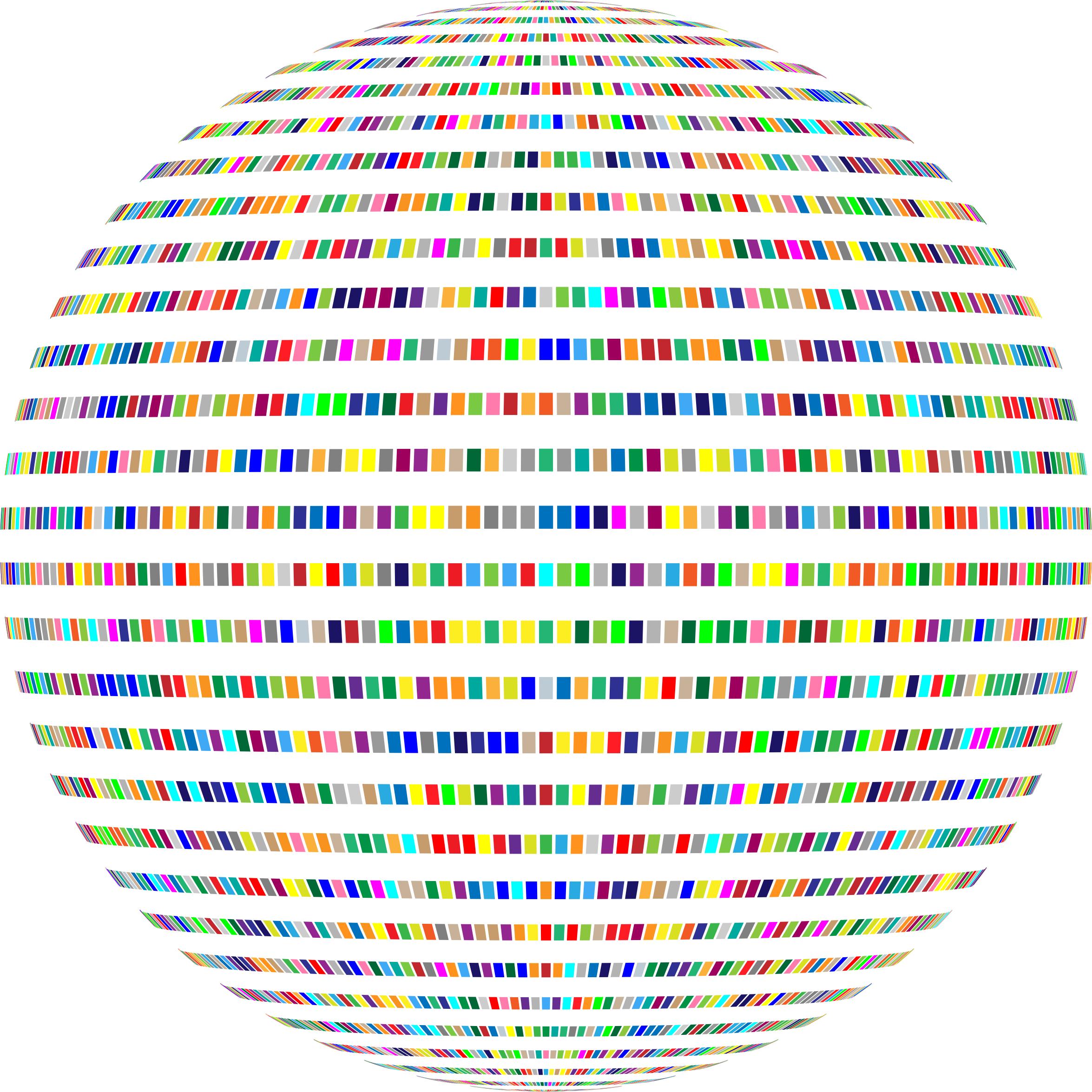 Colorful Rectangles Sphere png