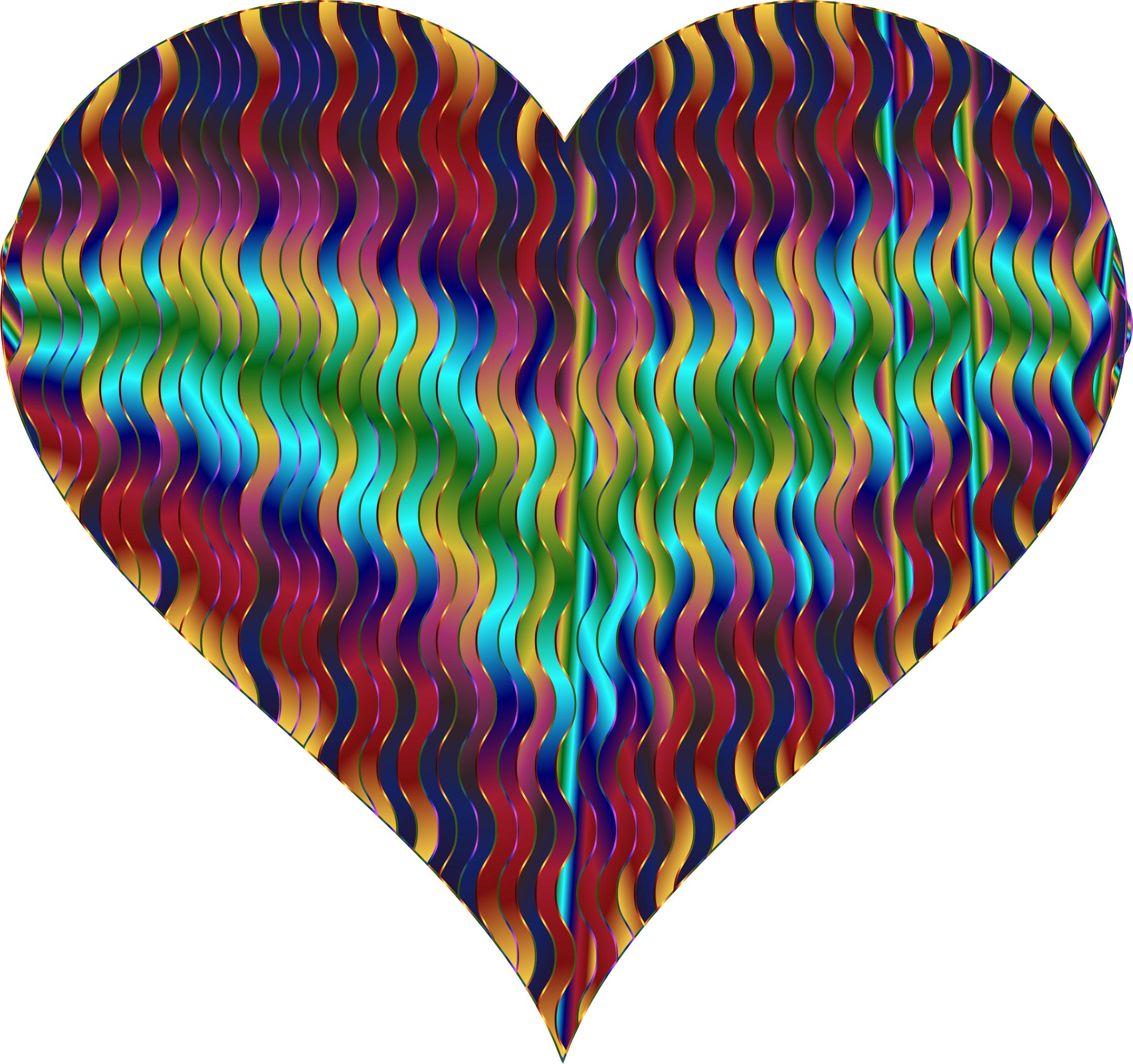 Colorful Wavy Heart 6 png