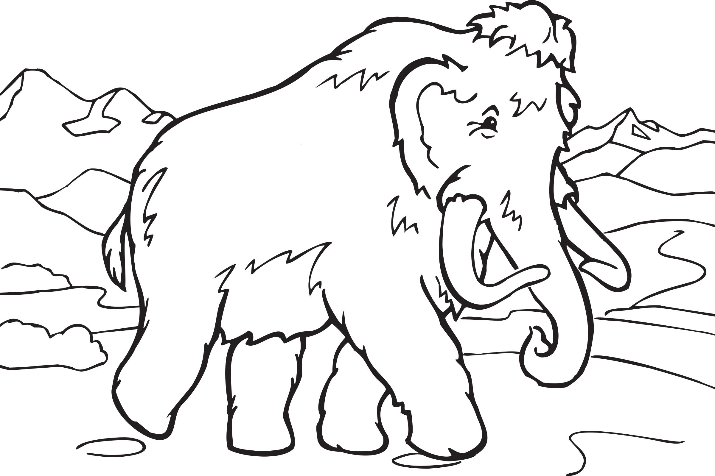 Coloring Book Mammoth png