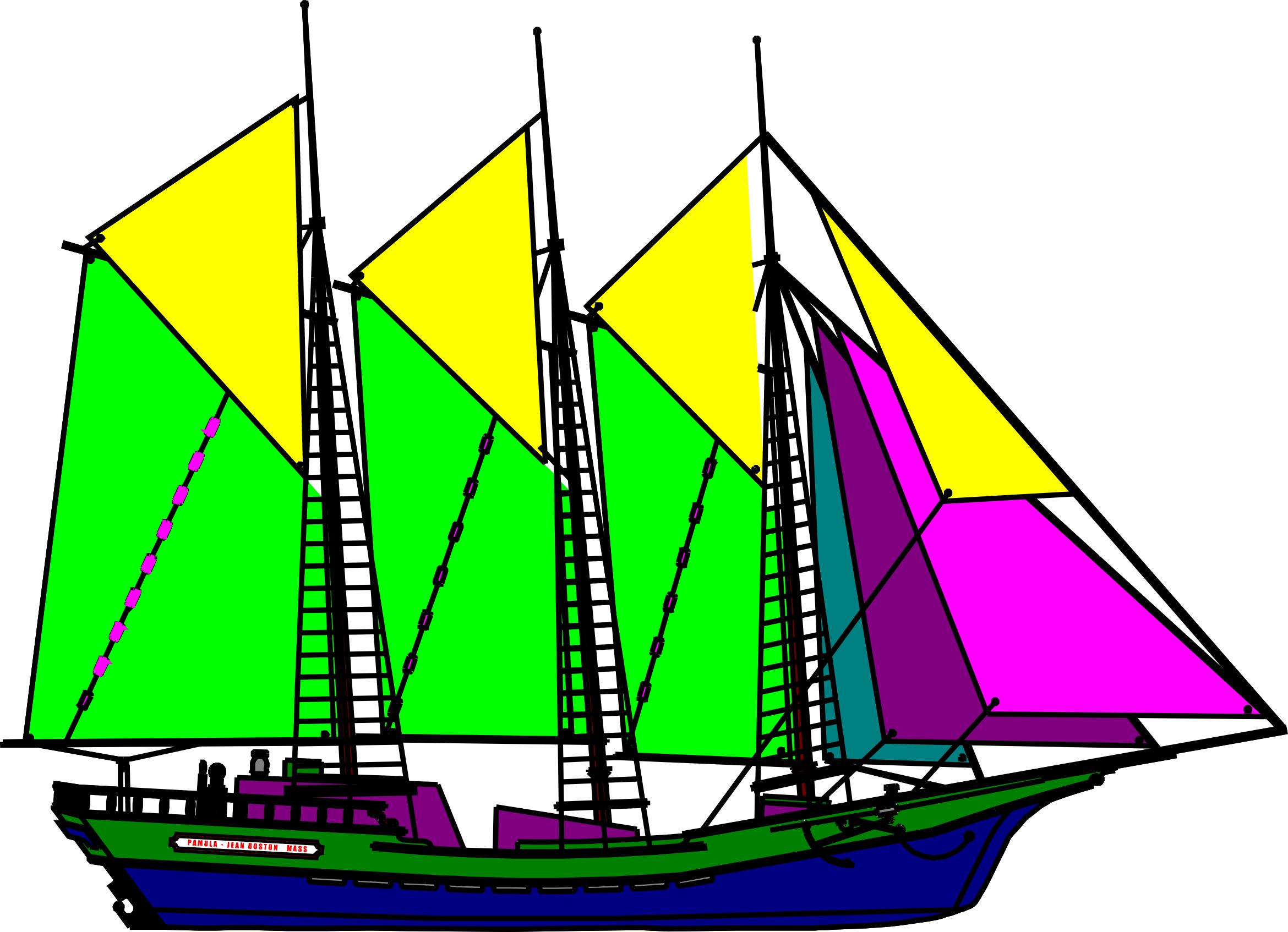 colourful sailboat png