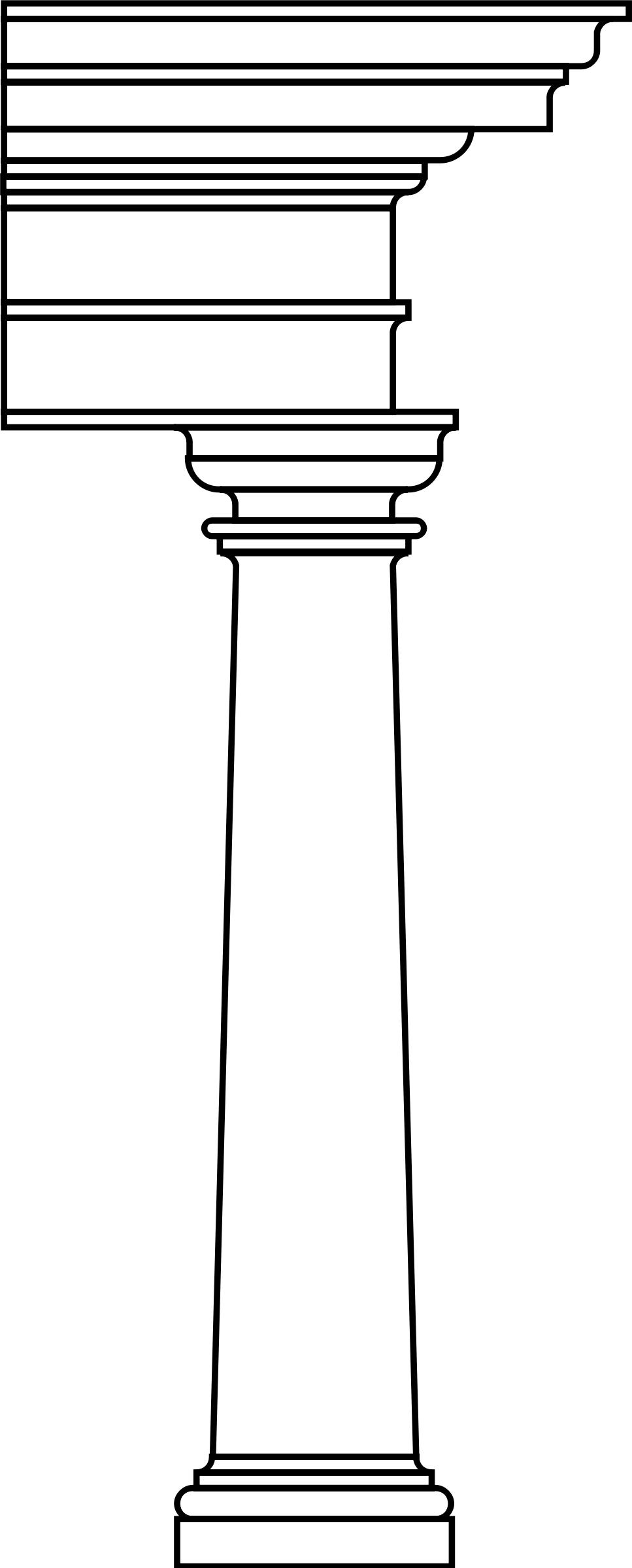 Column With Entablature - Tuscan Order png