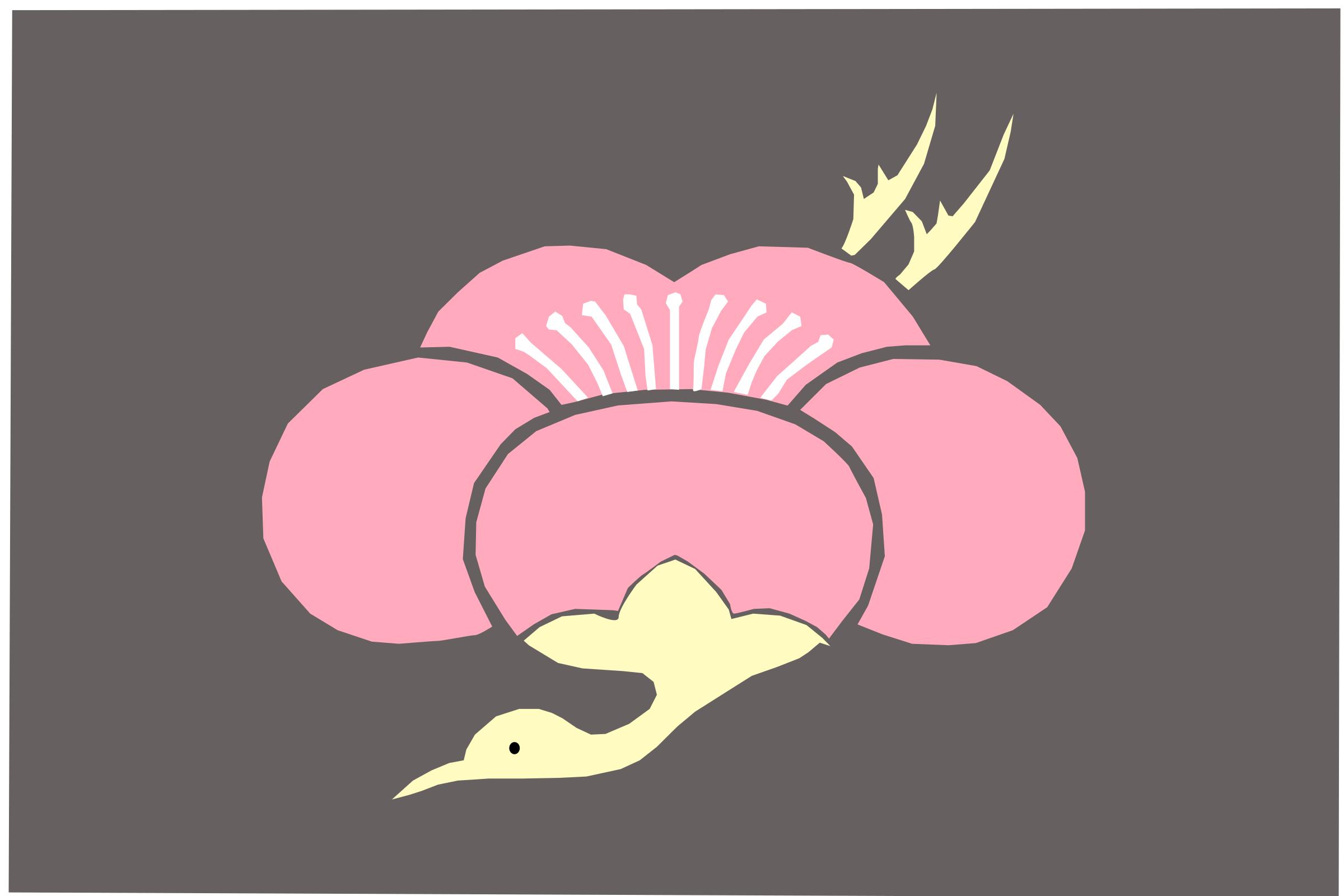 combination plum and crane(used as a good luck charm)-remix-01 png