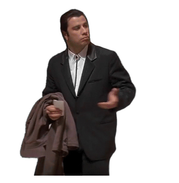 Confused Travolta Pulp Fiction Front png icons