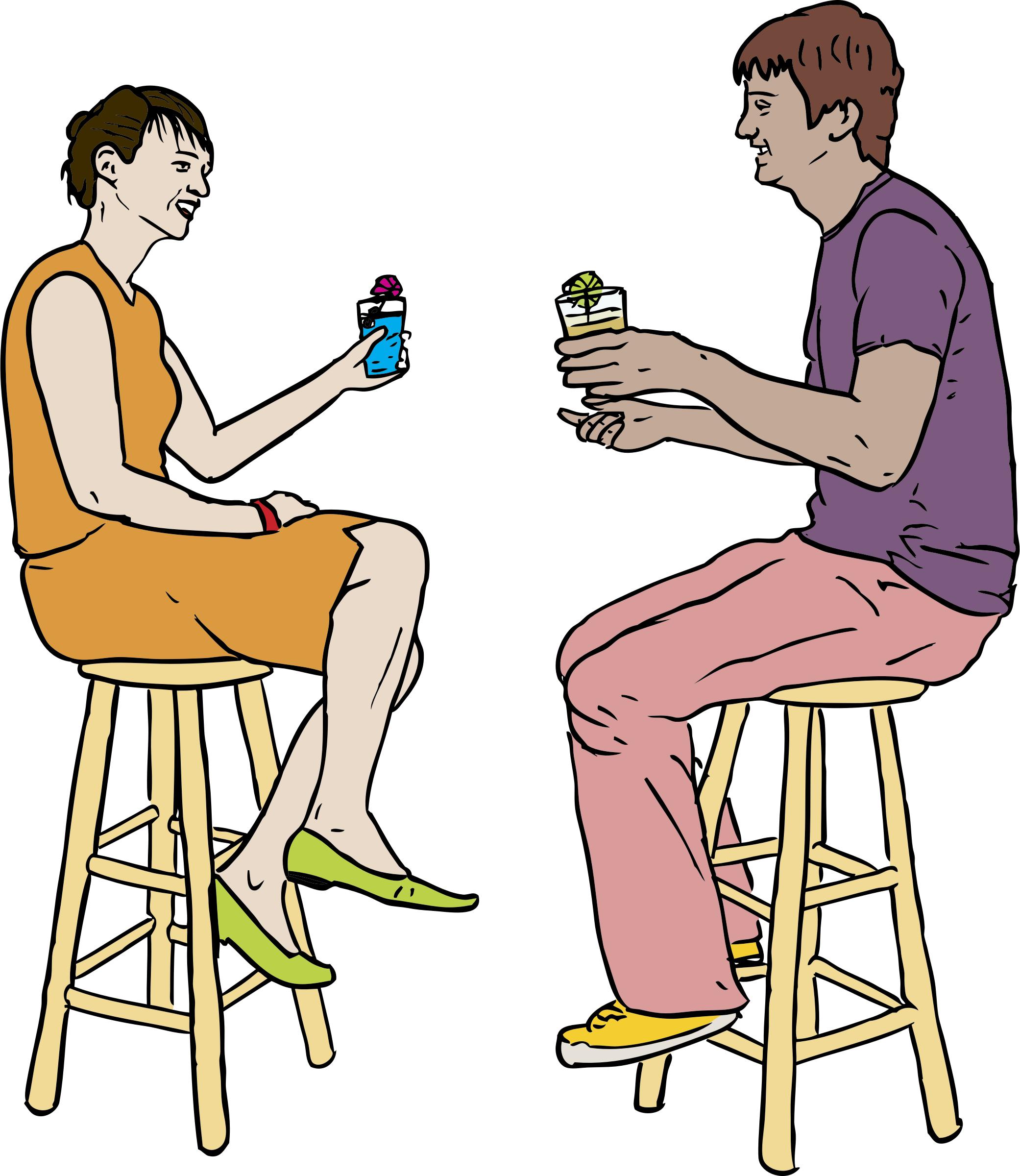 Couple Having Drinks png