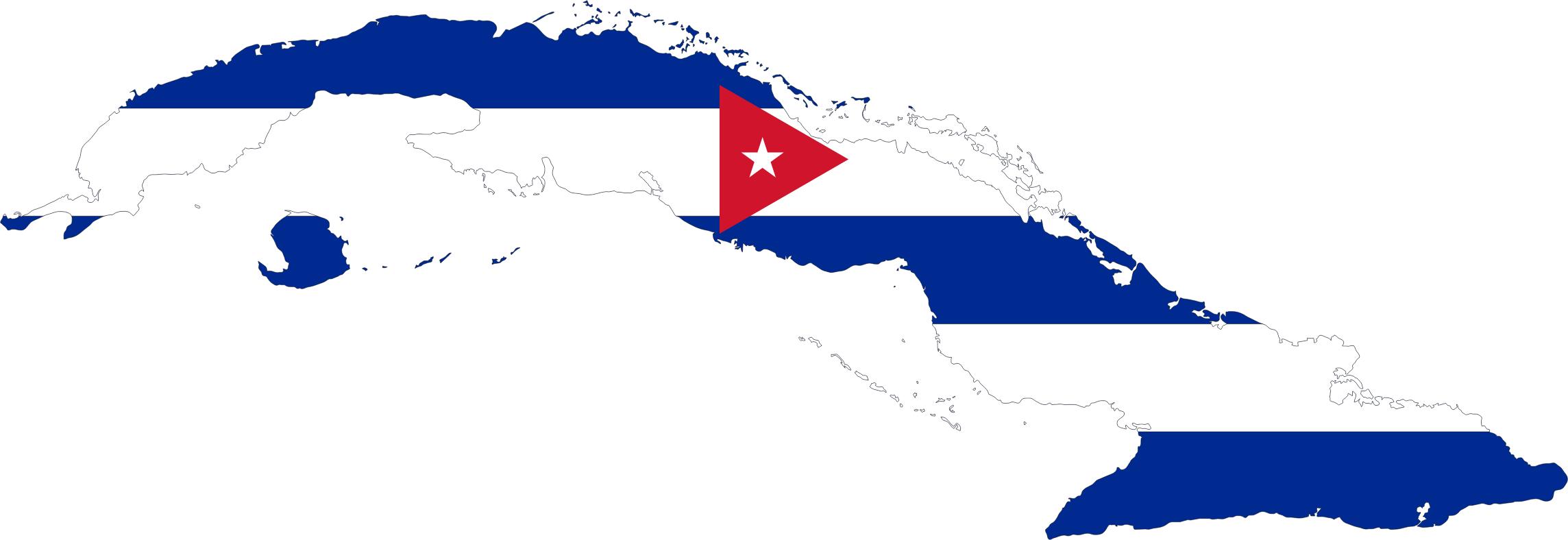 Cuba Map Flag png