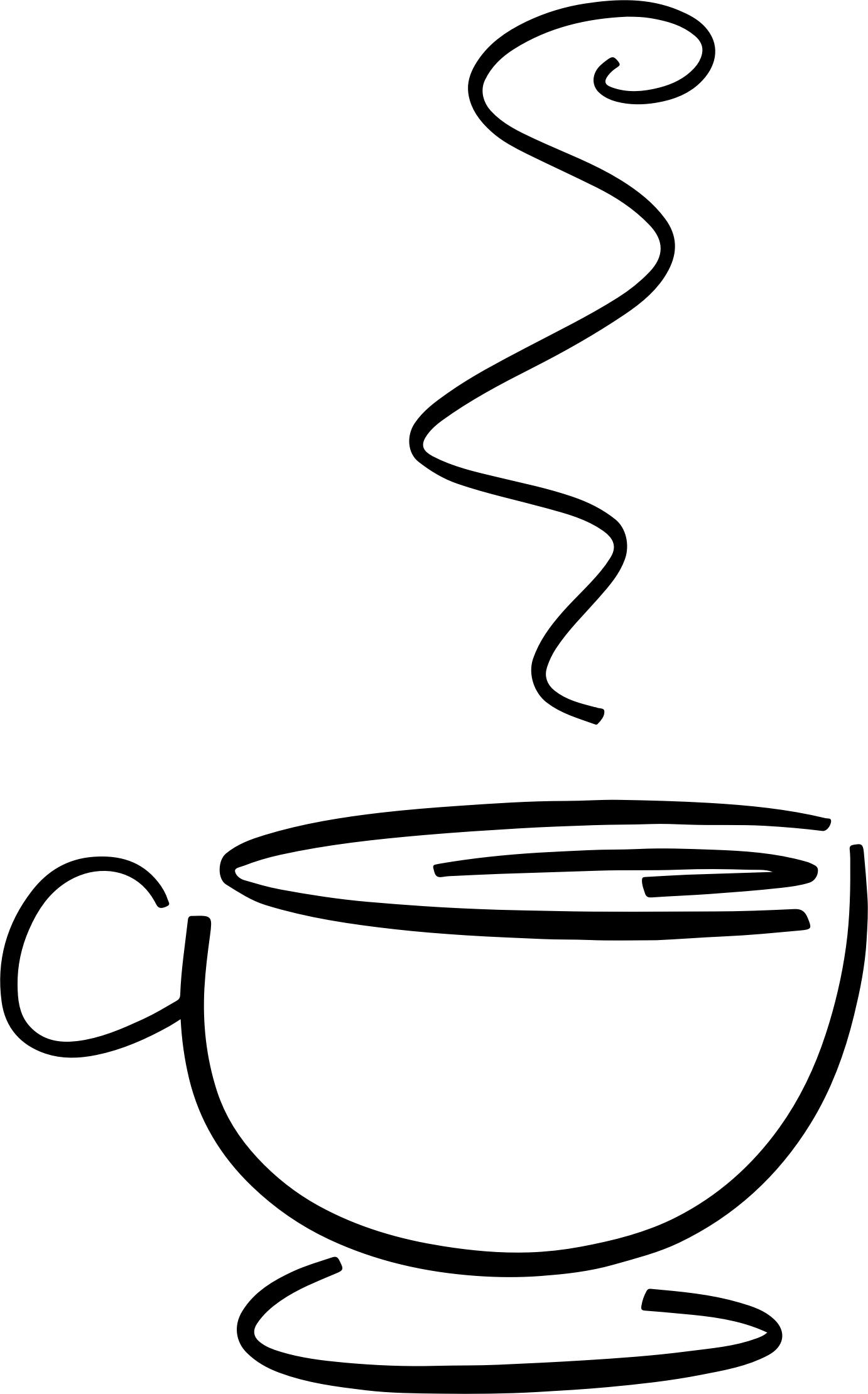 Cup Of Hot Beverage Line Art PNG icons