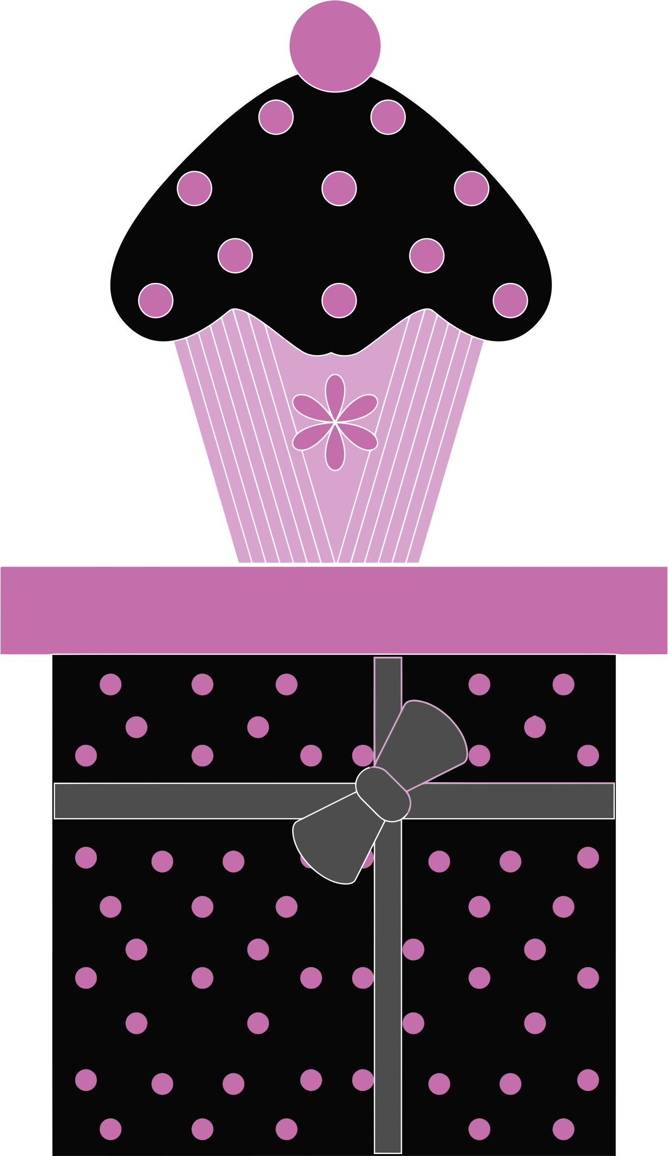 Cupcake On Gift Box png